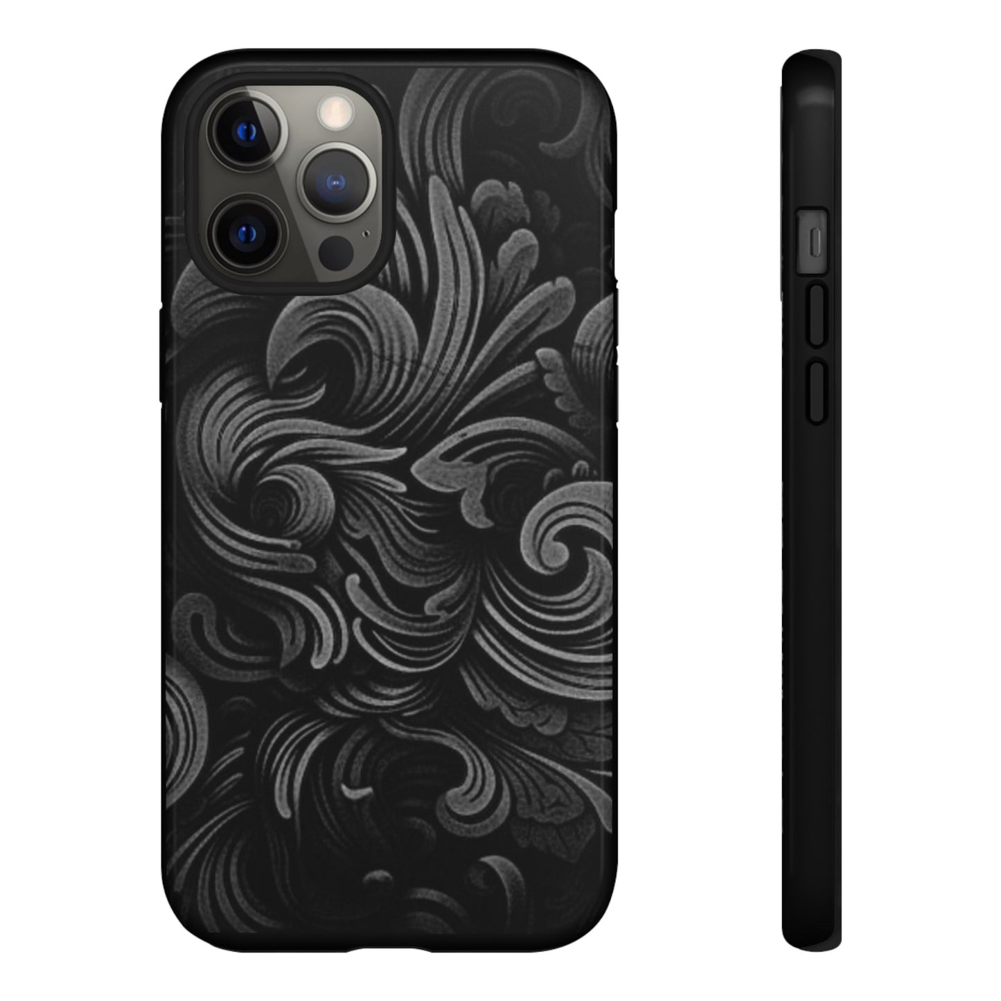 Black fortune Phone Case, Tough Cases, Stylish Phone Cover, Unique Gift for Her, Phone Protection, Floral Design Case