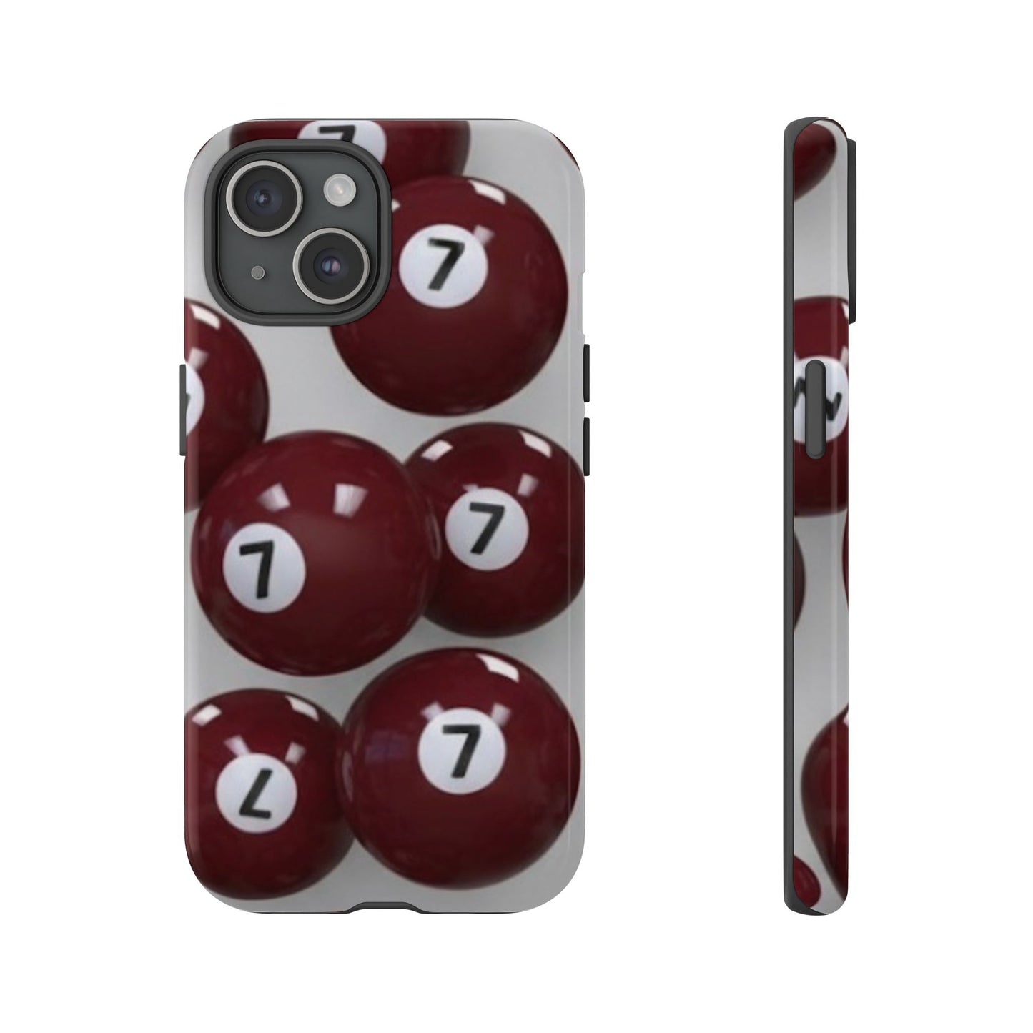 7ball red case Tough Case, scattered 7ball 8ball pool ball case matte or shiny