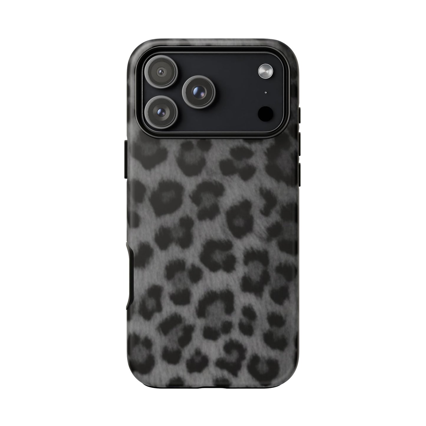 Leopard Print Dark Phone Case, Tough Cases for Animal Lovers, Stylish Protective Cover, Unique Gift for Her, Trendy Phone Accessory