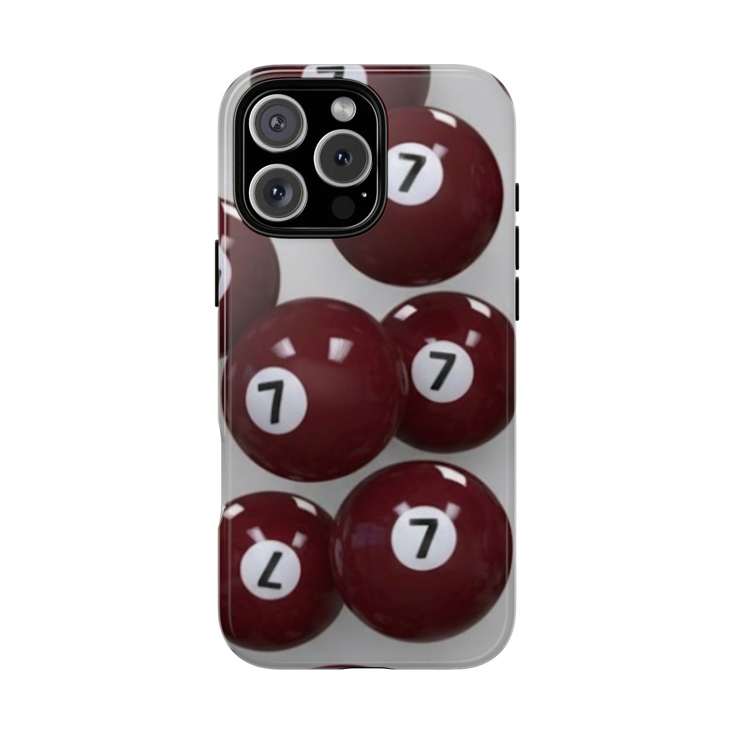 7ball red case Tough Case, scattered 7ball 8ball pool ball case matte or shiny