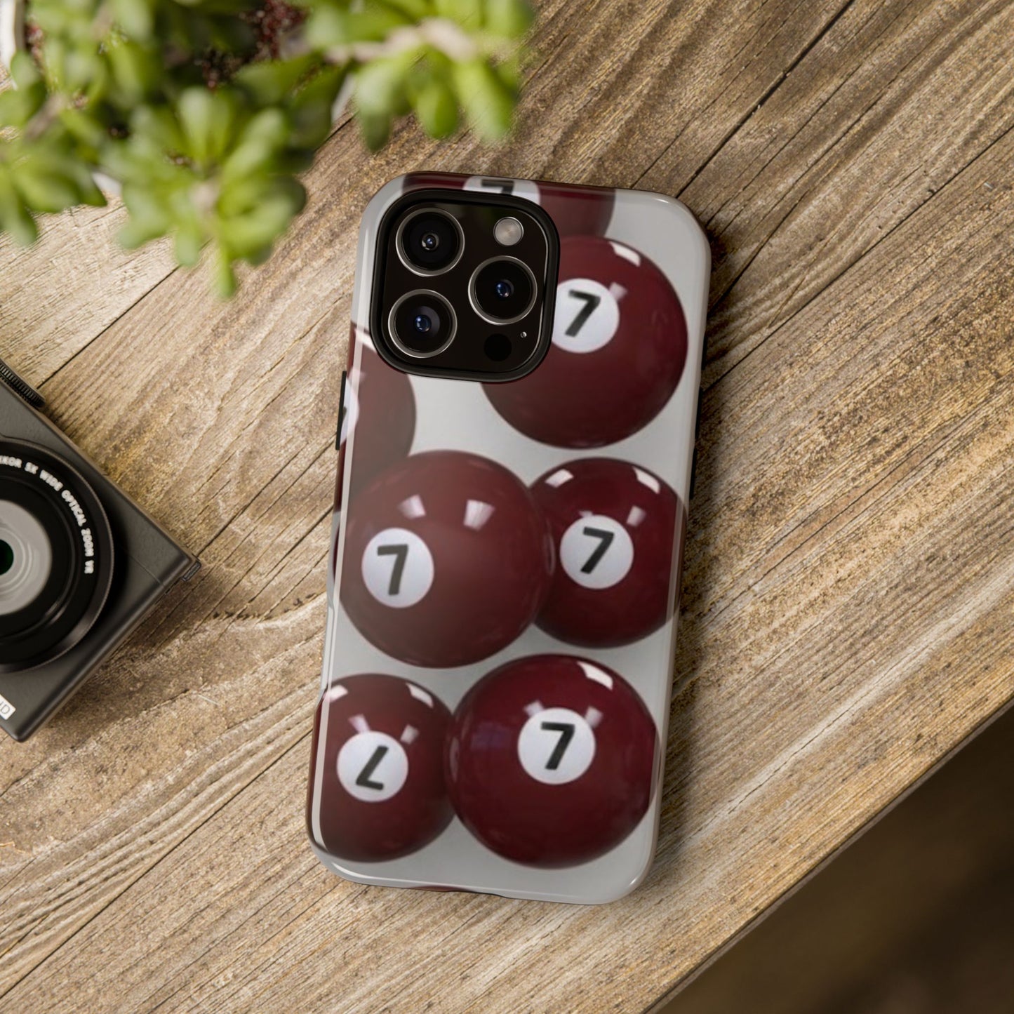7ball red case Tough Case, scattered 7ball 8ball pool ball case matte or shiny
