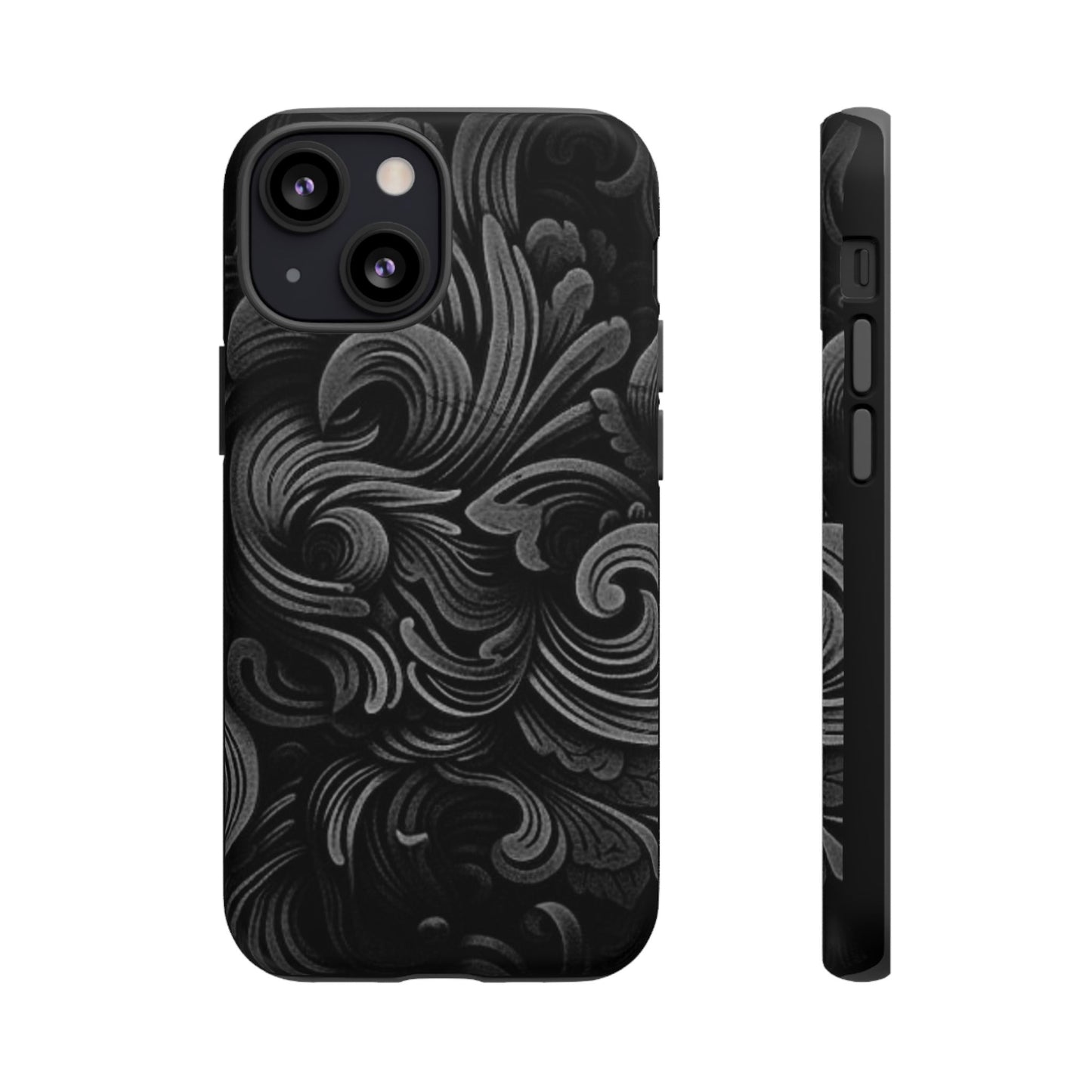 Black fortune Phone Case, Tough Cases, Stylish Phone Cover, Unique Gift for Her, Phone Protection, Floral Design Case