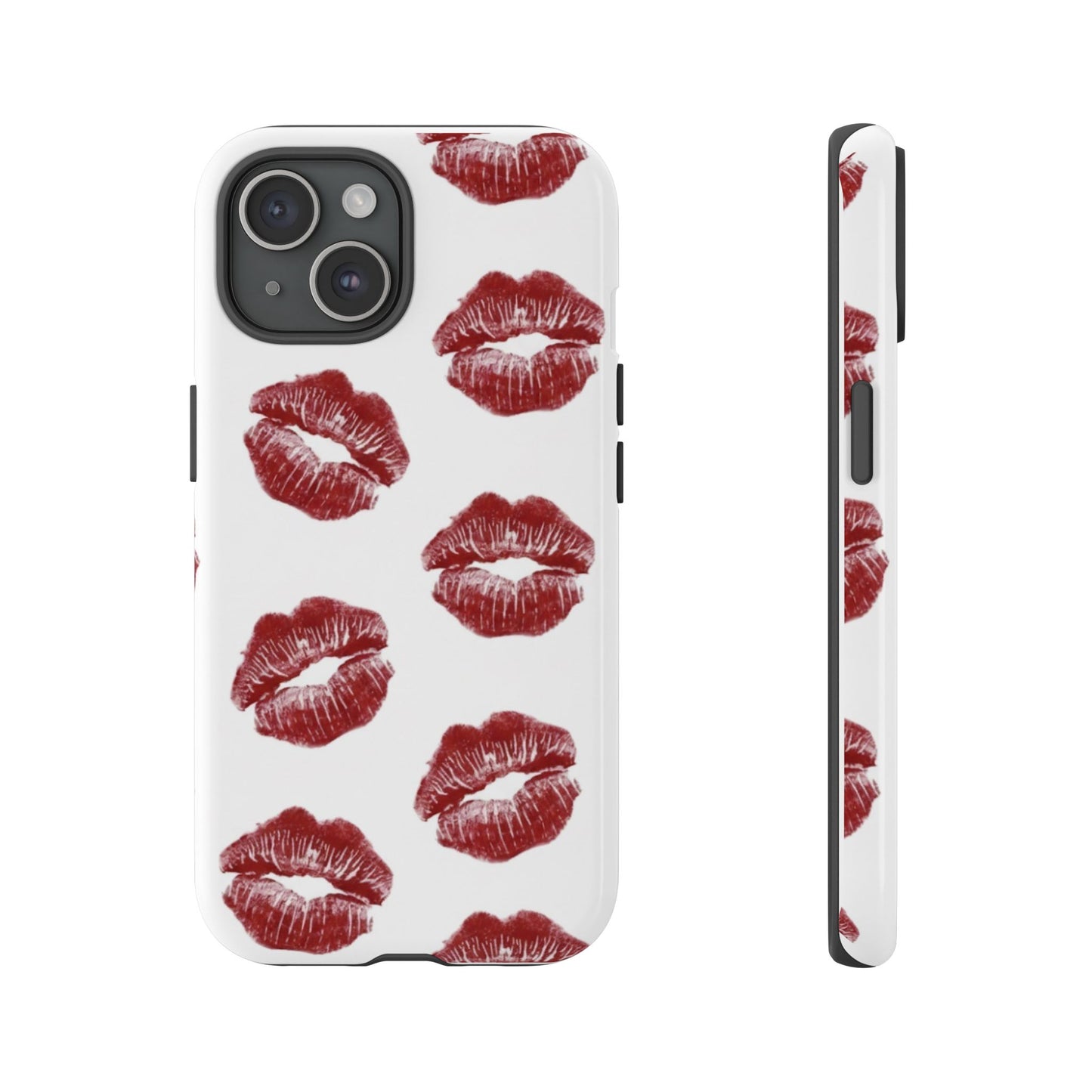 Kiss Mark Phone Case - Stylish Tough Cases for Couples, Valentine’s Day Gifts, Trendy Mobile Accessories, Chic Phone Covers