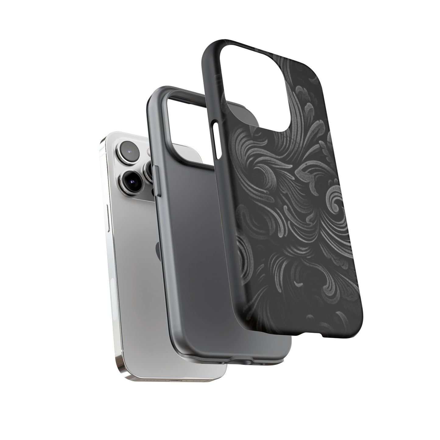 Black fortune Phone Case, Tough Cases, Stylish Phone Cover, Unique Gift for Her, Phone Protection, Floral Design Case
