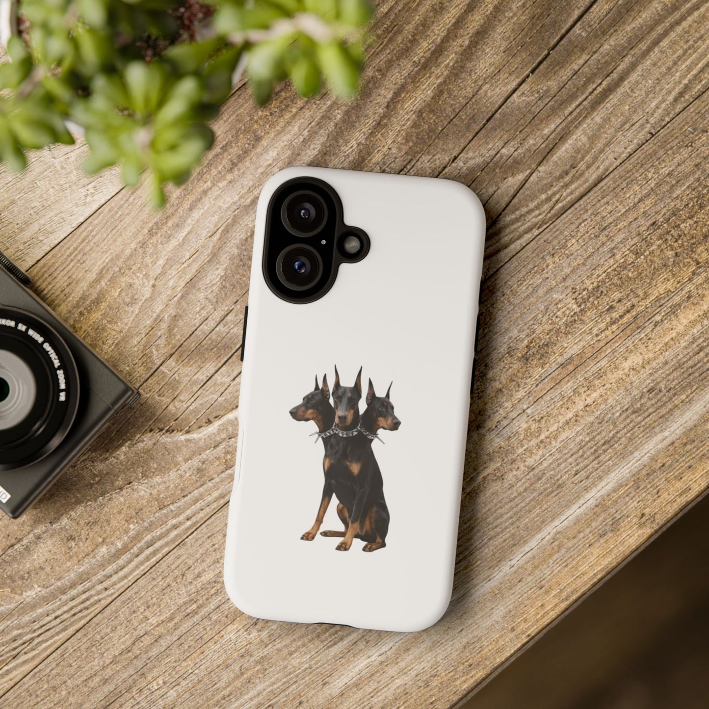 Doberman triple head tough case, Design | Perfect Gift for Dog Lovers, Pet Owners, Animal Enthusiasts, Birthdays, Christmas, Everyday Use