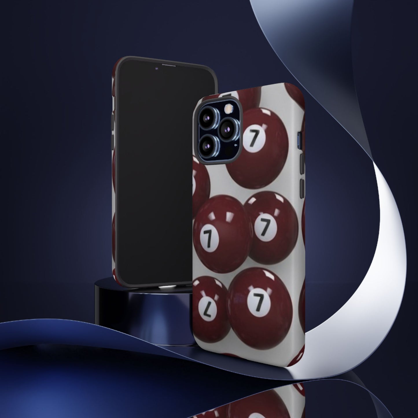 7ball red case Tough Case, scattered 7ball 8ball pool ball case matte or shiny