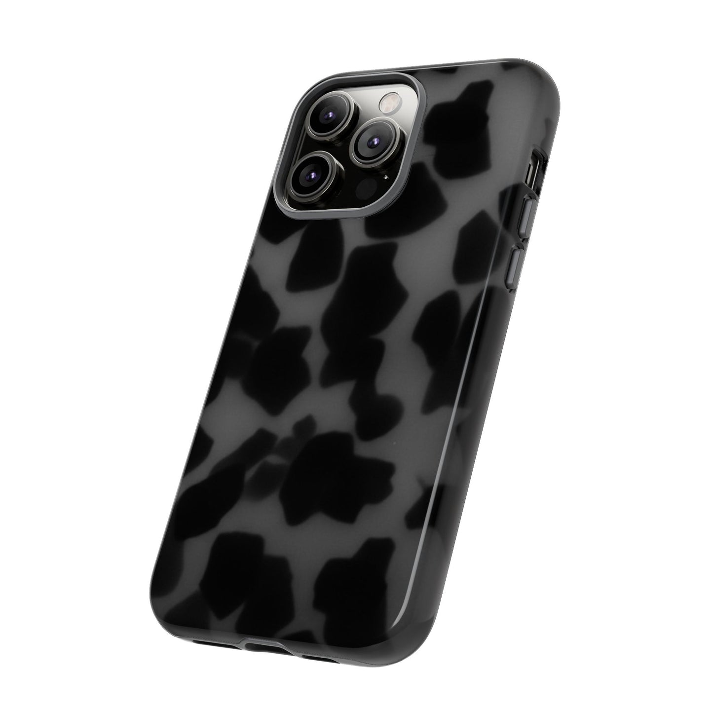 Jumbo tortoise shell Black Stylish Phone Case - Durable Protection, Trendy Design, Gift for Her, Fashion Accessories, Cow Print Phone Cover