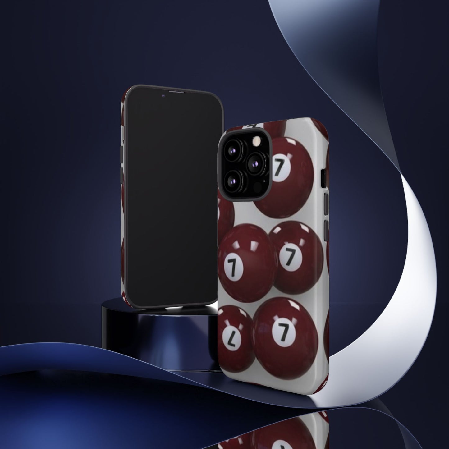 7ball red case Tough Case, scattered 7ball 8ball pool ball case matte or shiny