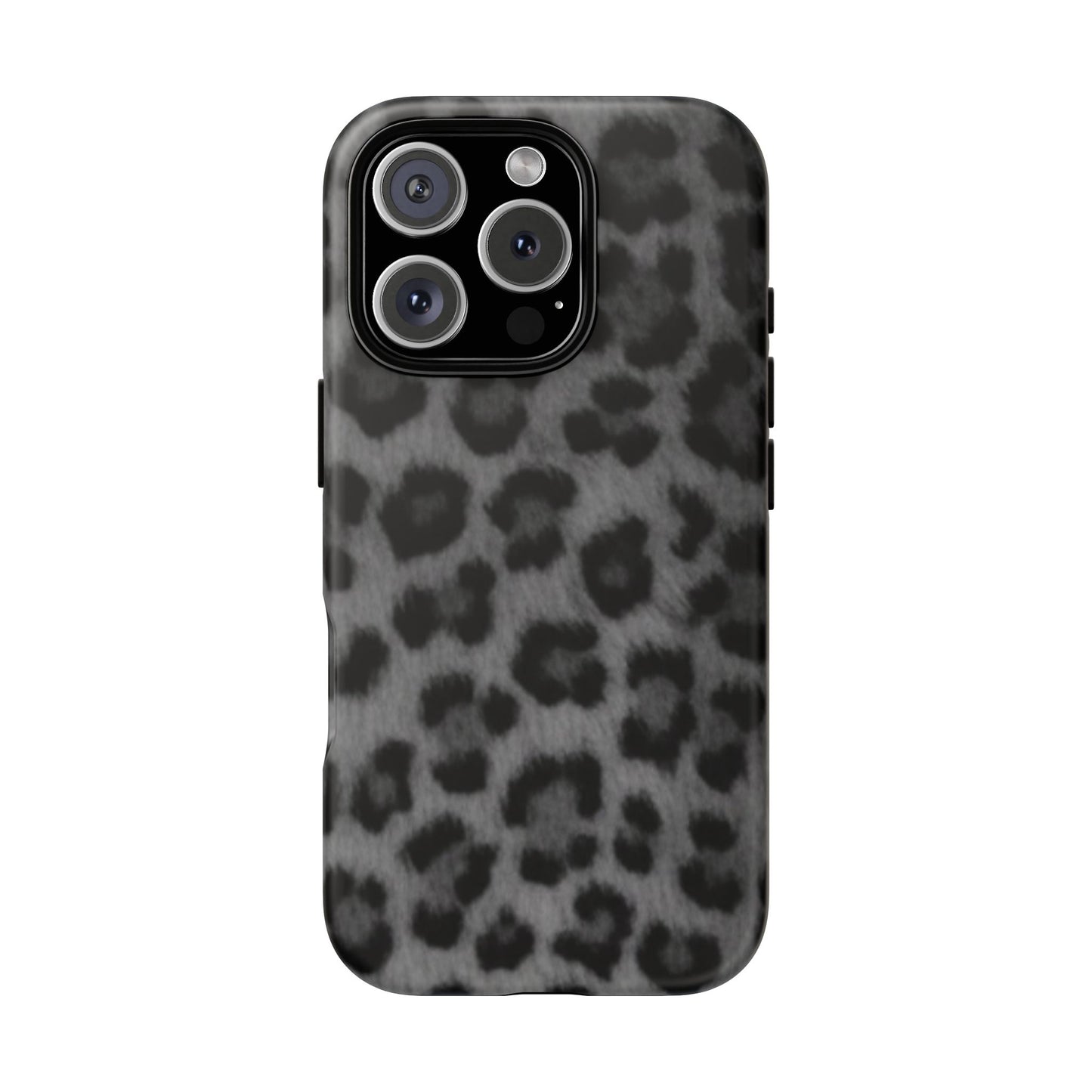 Leopard Print Dark Phone Case, Tough Cases for Animal Lovers, Stylish Protective Cover, Unique Gift for Her, Trendy Phone Accessory
