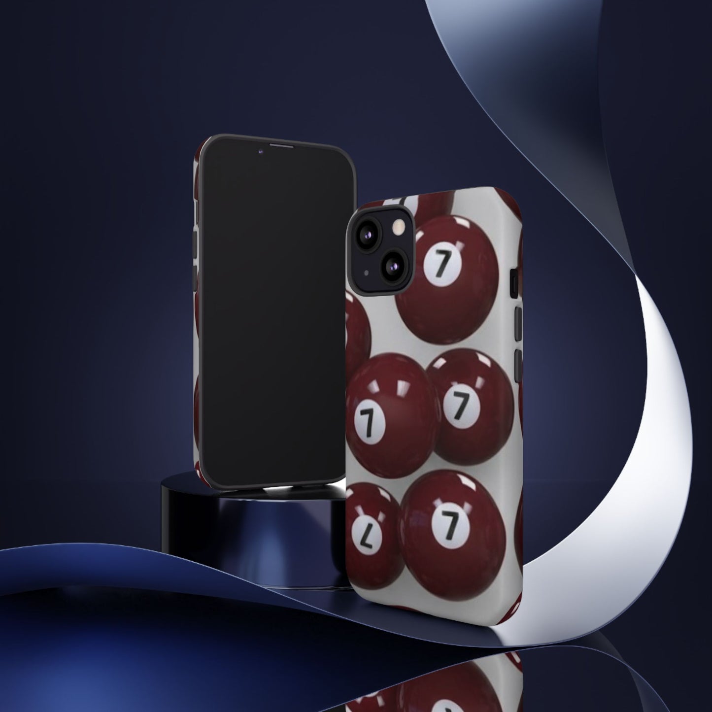7ball red case Tough Case, scattered 7ball 8ball pool ball case matte or shiny
