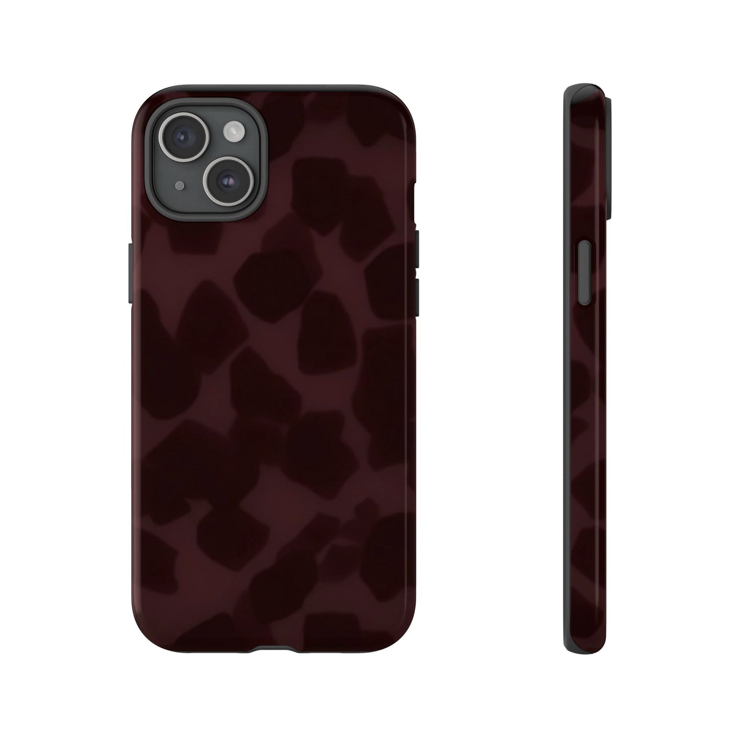 Maroon Jumbo Tortoise shell Stylish Phone Cases, Durable Phone Cover, Cheetah Print Case, Trendy Mobile Accessories, Unique Gift Ideas