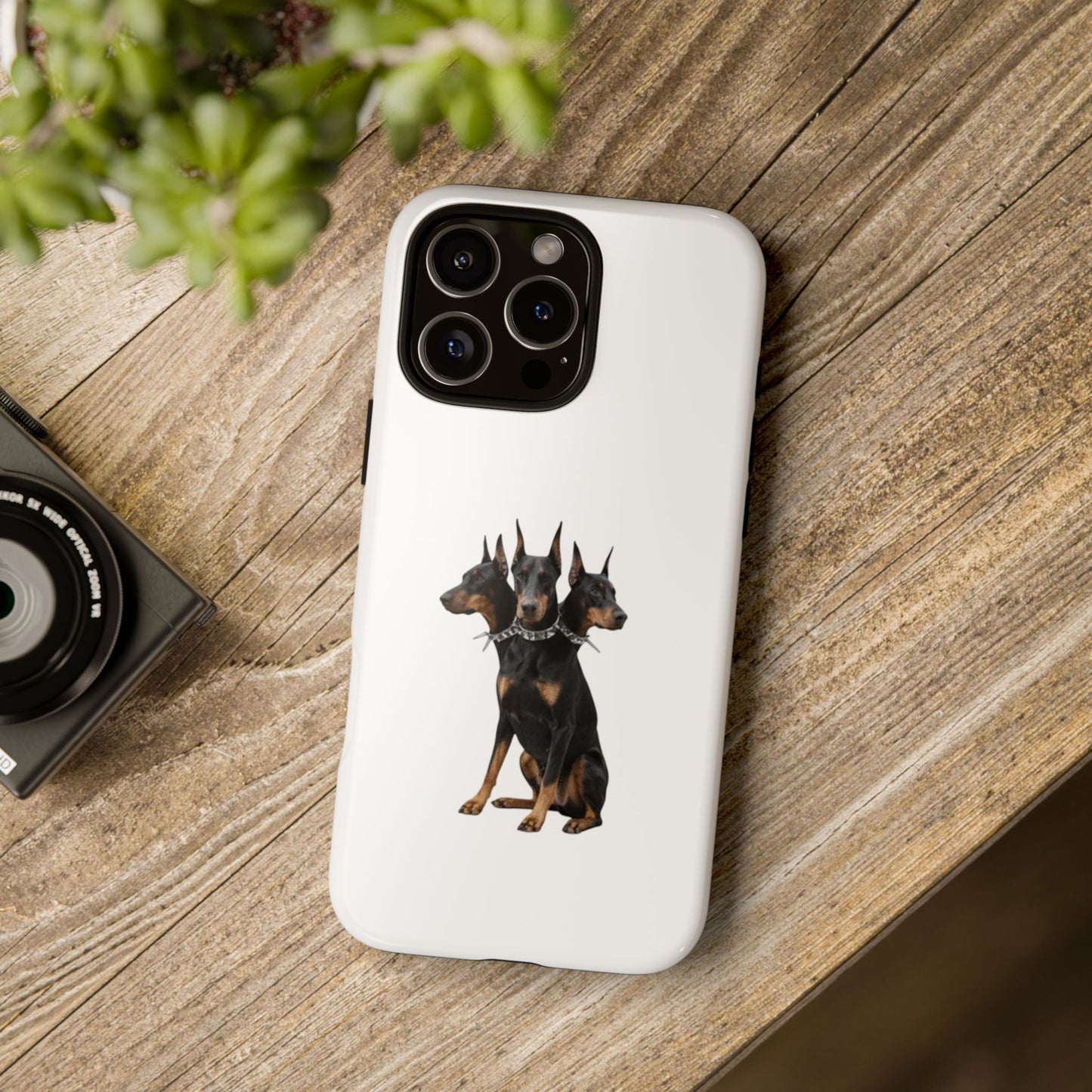 Doberman triple head tough case, Design | Perfect Gift for Dog Lovers, Pet Owners, Animal Enthusiasts, Birthdays, Christmas, Everyday Use