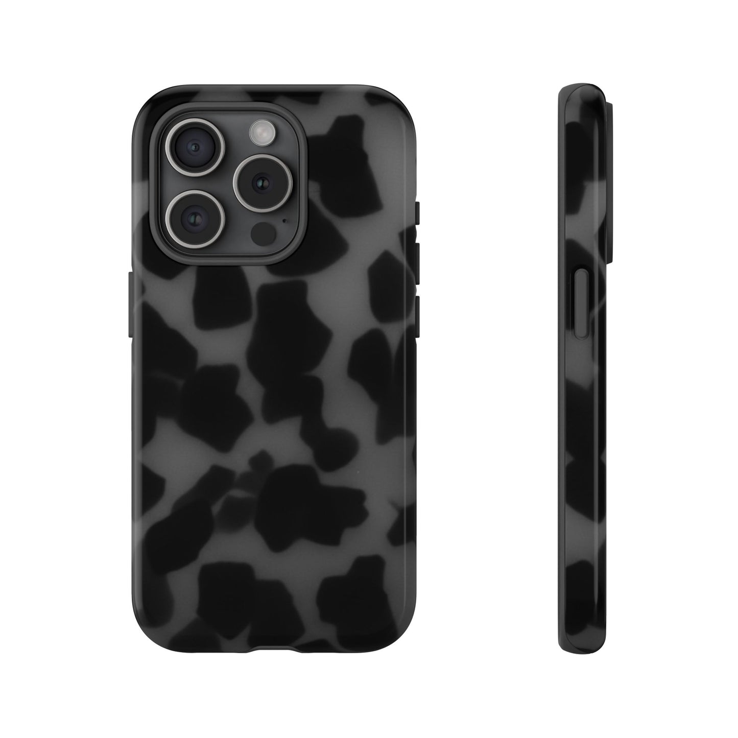 Jumbo tortoise shell Black Stylish Phone Case - Durable Protection, Trendy Design, Gift for Her, Fashion Accessories, Cow Print Phone Cover