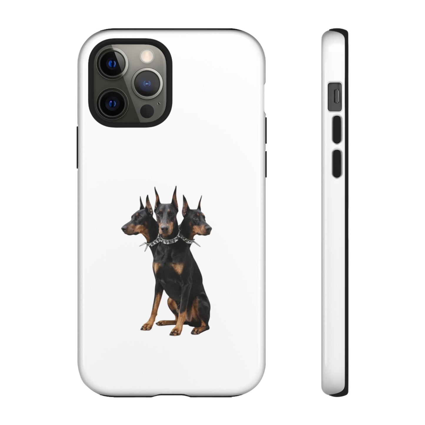 Doberman triple head tough case, Design | Perfect Gift for Dog Lovers, Pet Owners, Animal Enthusiasts, Birthdays, Christmas, Everyday Use