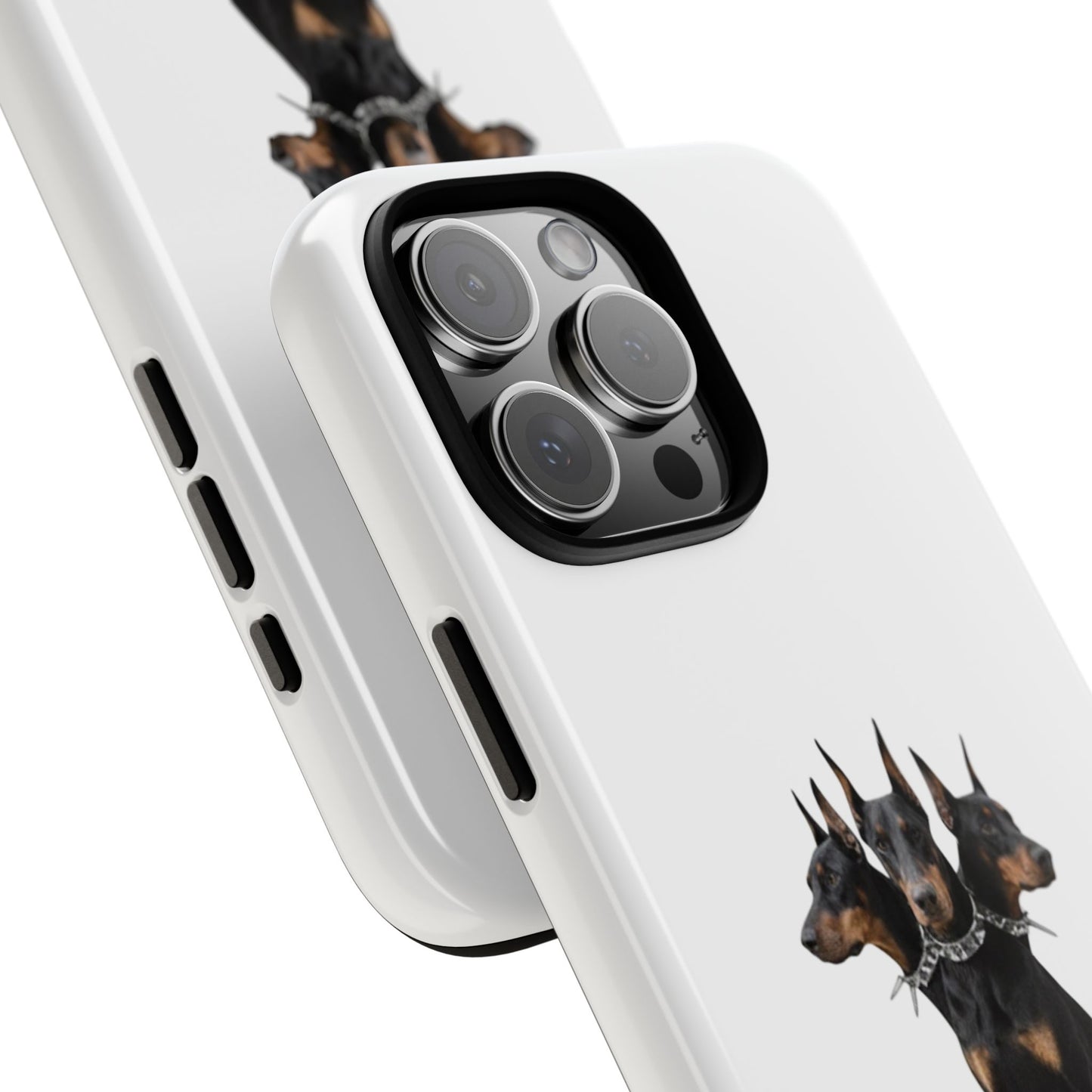 Doberman triple head tough case, Design | Perfect Gift for Dog Lovers, Pet Owners, Animal Enthusiasts, Birthdays, Christmas, Everyday Use