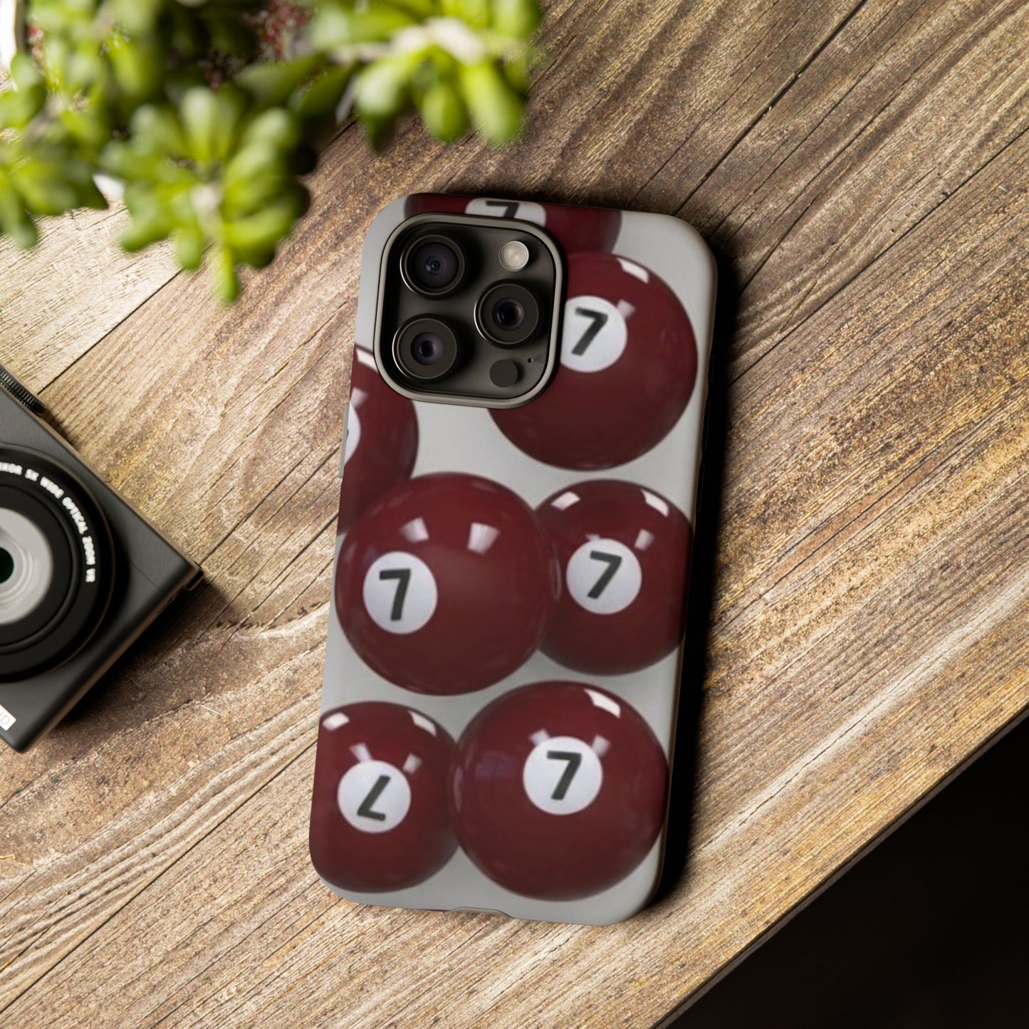 7ball red case Tough Case, scattered 7ball 8ball pool ball case matte or shiny