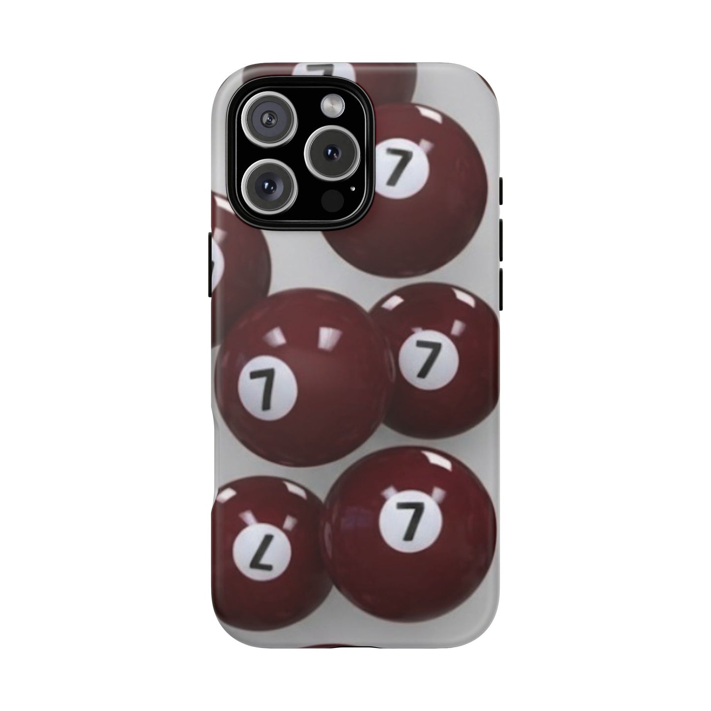 7ball red case Tough Case, scattered 7ball 8ball pool ball case matte or shiny