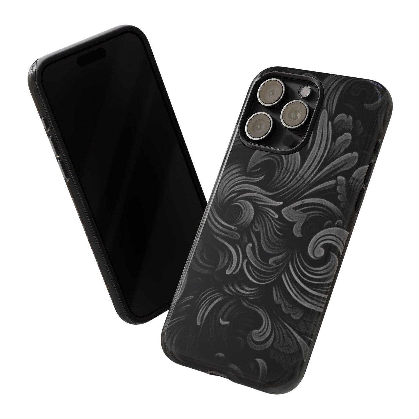 Black fortune Phone Case, Tough Cases, Stylish Phone Cover, Unique Gift for Her, Phone Protection, Floral Design Case