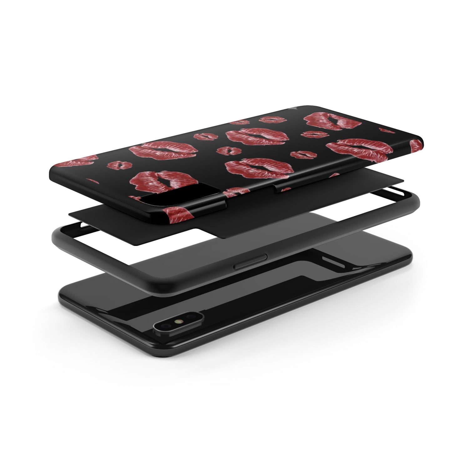Kiss-Print Tough Phone Cases | Glamorous Protection, Unique Gift, Trendy Accessory, Valentine's Day, Stylish Gift for Her
