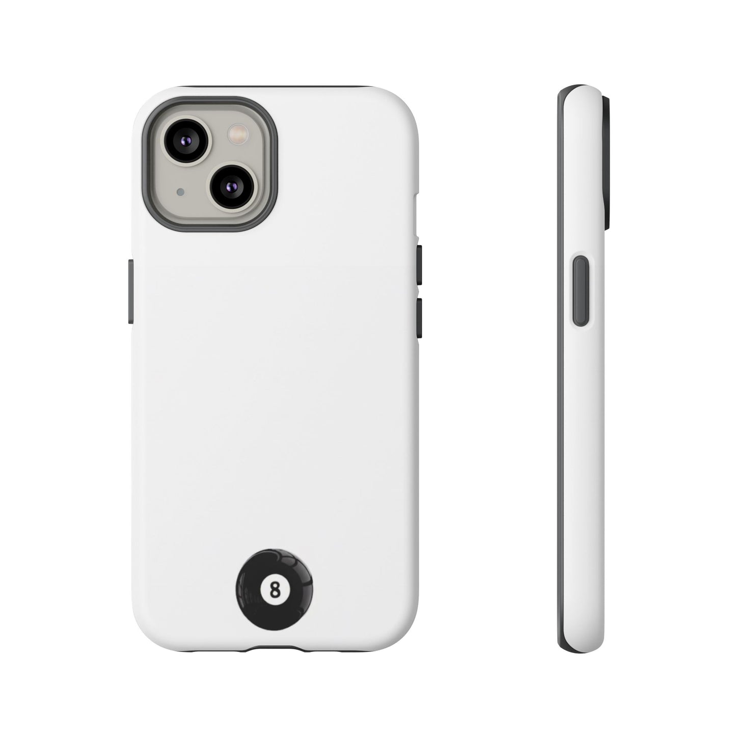 Small 8ball Centered Tough Case, amazing gifts for him, her White phone case