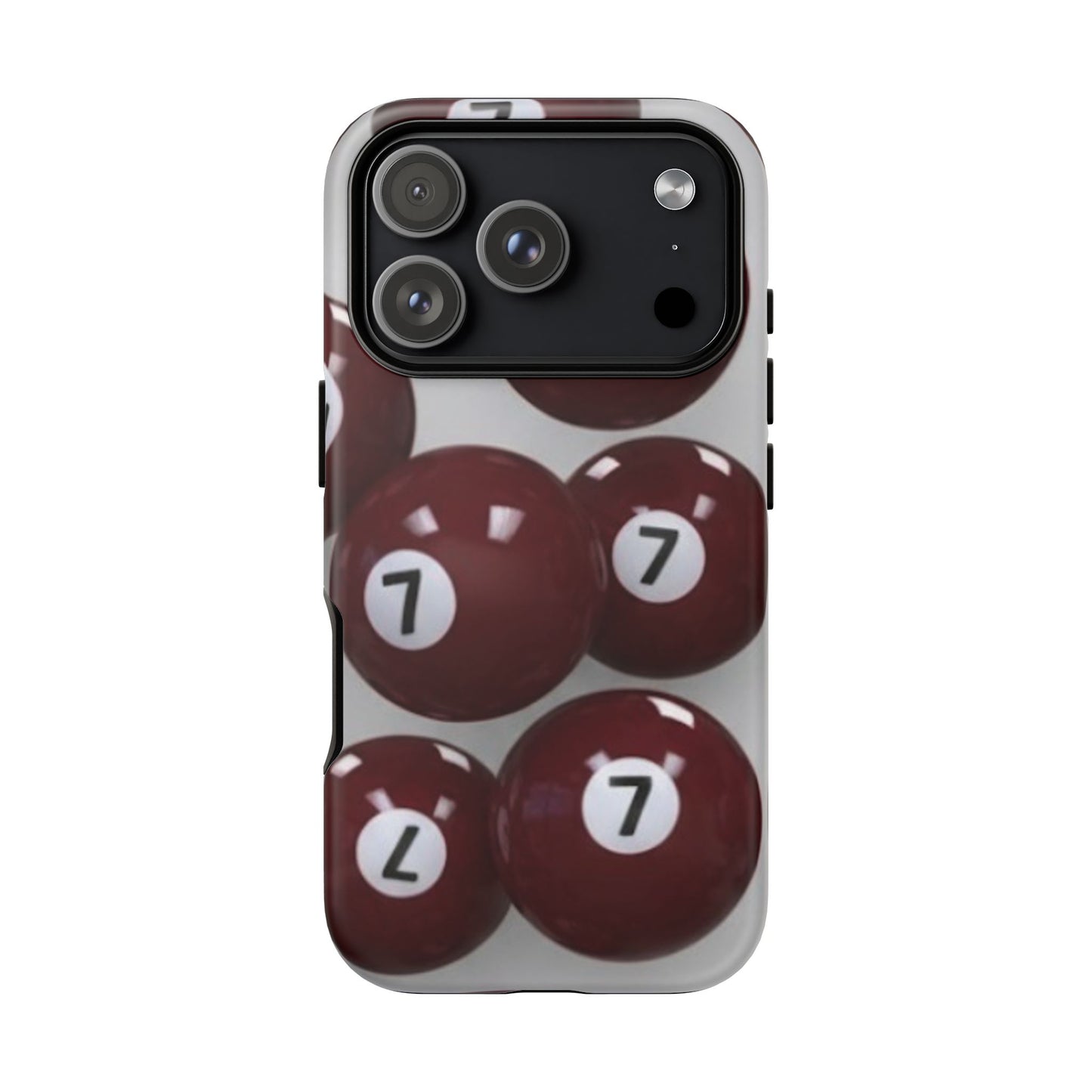 7ball red case Tough Case, scattered 7ball 8ball pool ball case matte or shiny