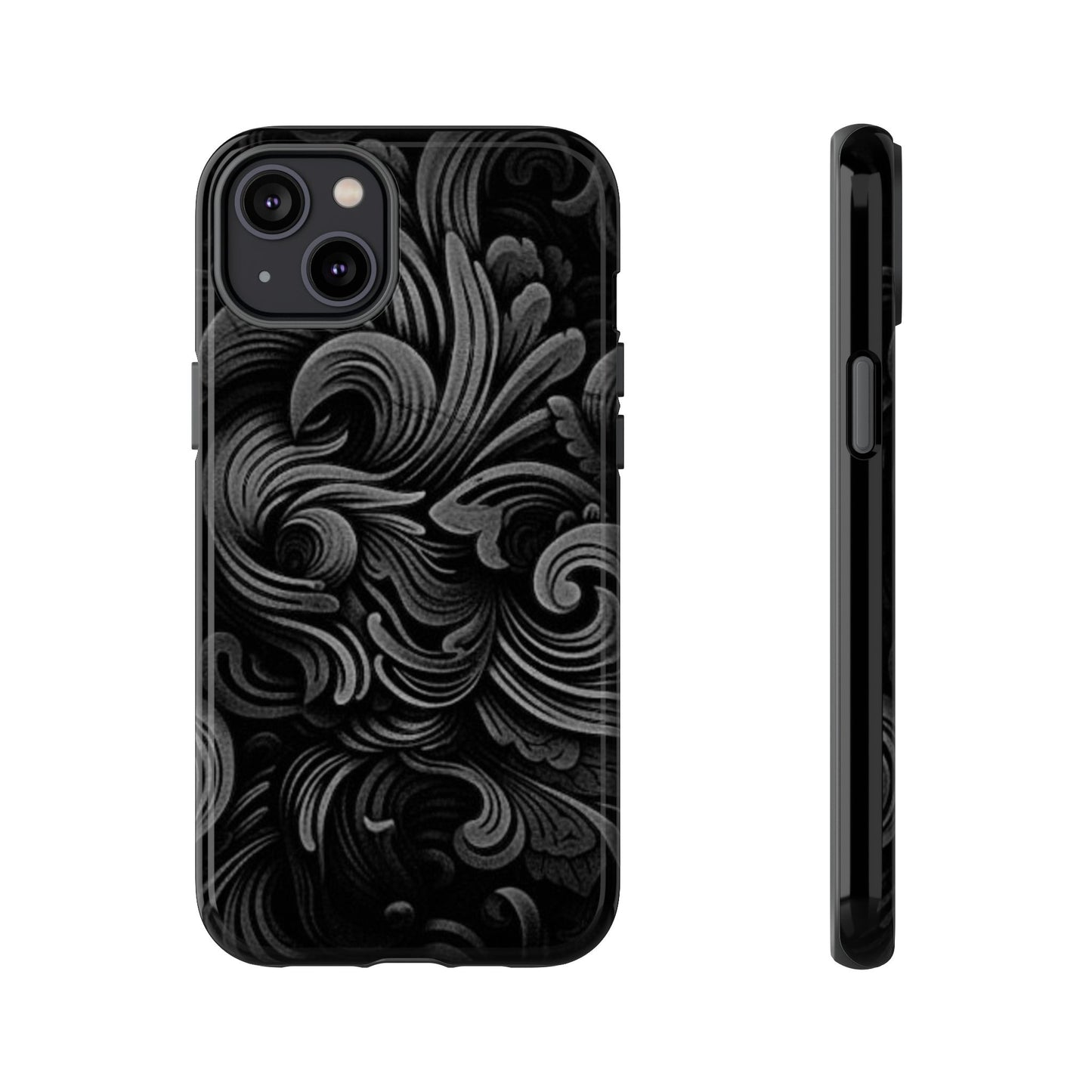 Black fortune Phone Case, Tough Cases, Stylish Phone Cover, Unique Gift for Her, Phone Protection, Floral Design Case