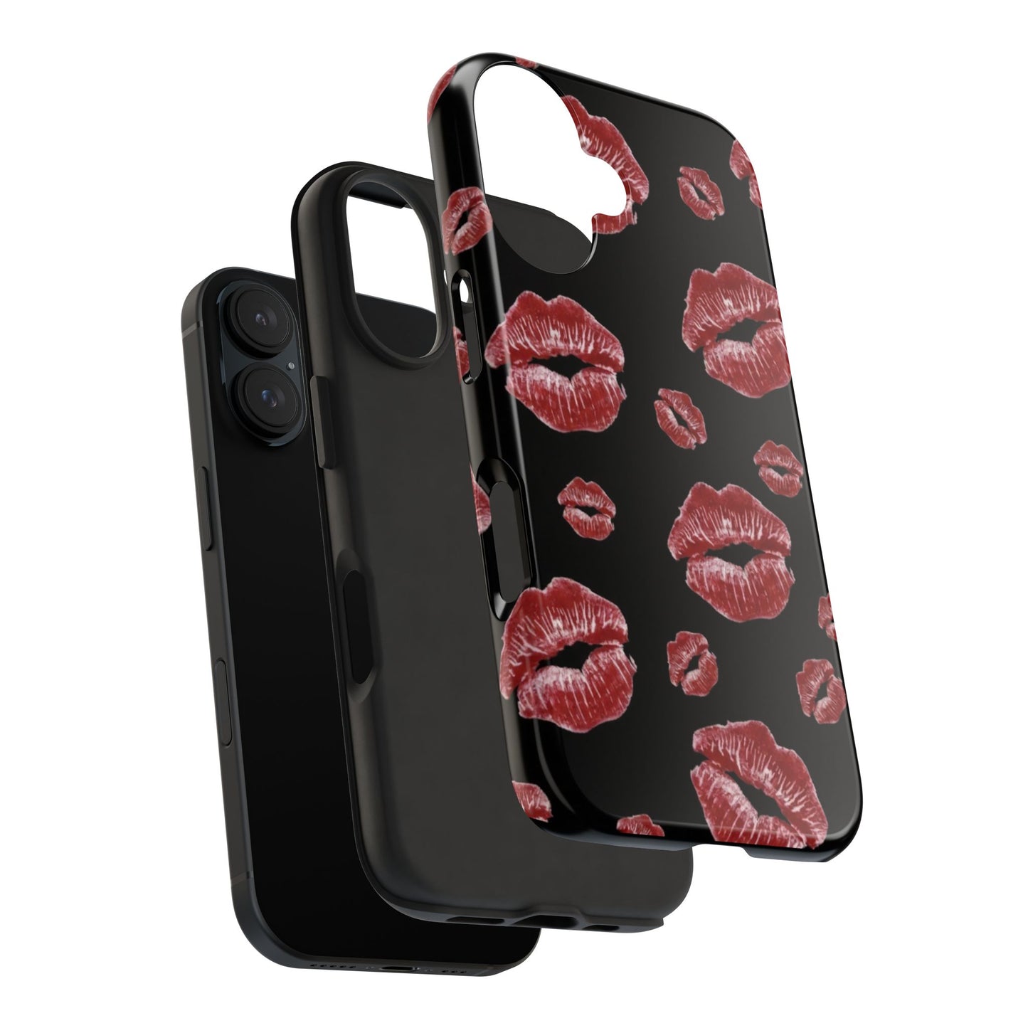 Kiss-Print Tough Phone Cases | Glamorous Protection, Unique Gift, Trendy Accessory, Valentine's Day, Stylish Gift for Her