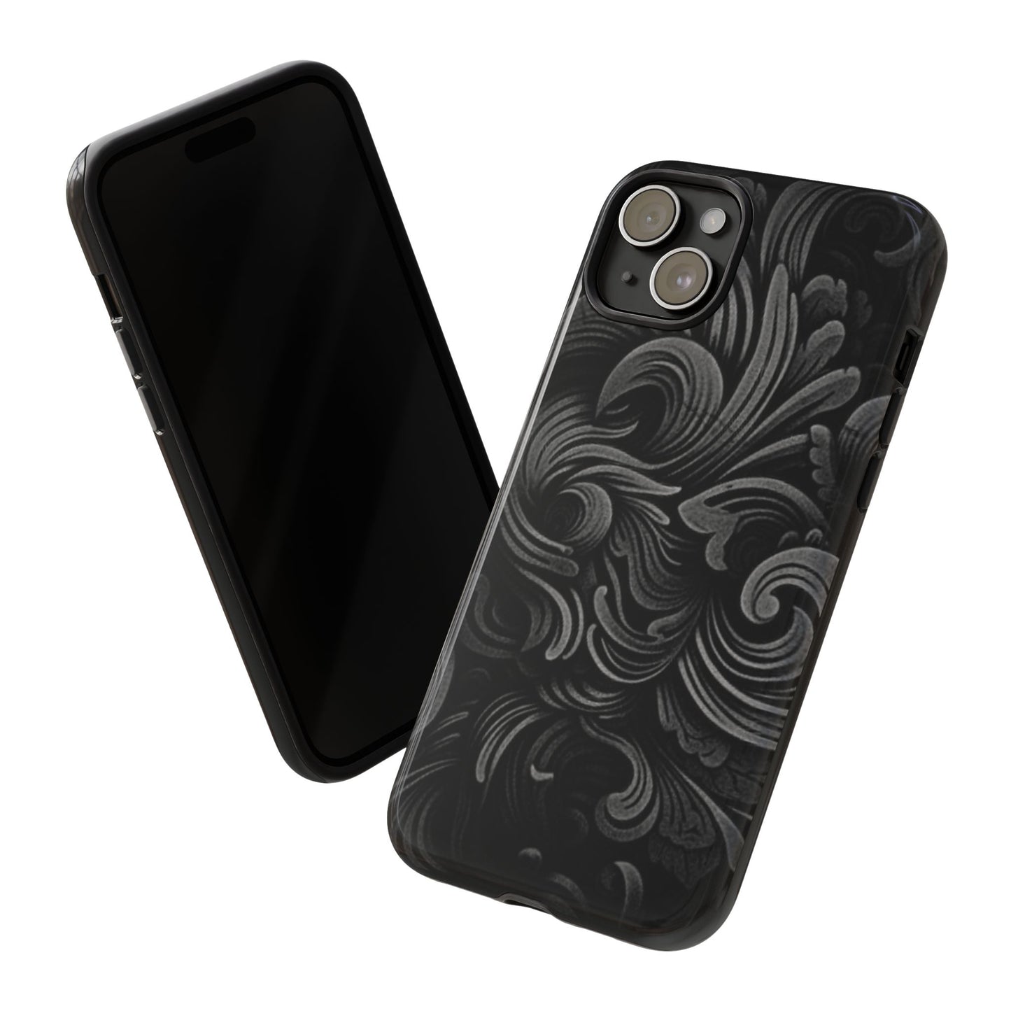 Black fortune Phone Case, Tough Cases, Stylish Phone Cover, Unique Gift for Her, Phone Protection, Floral Design Case