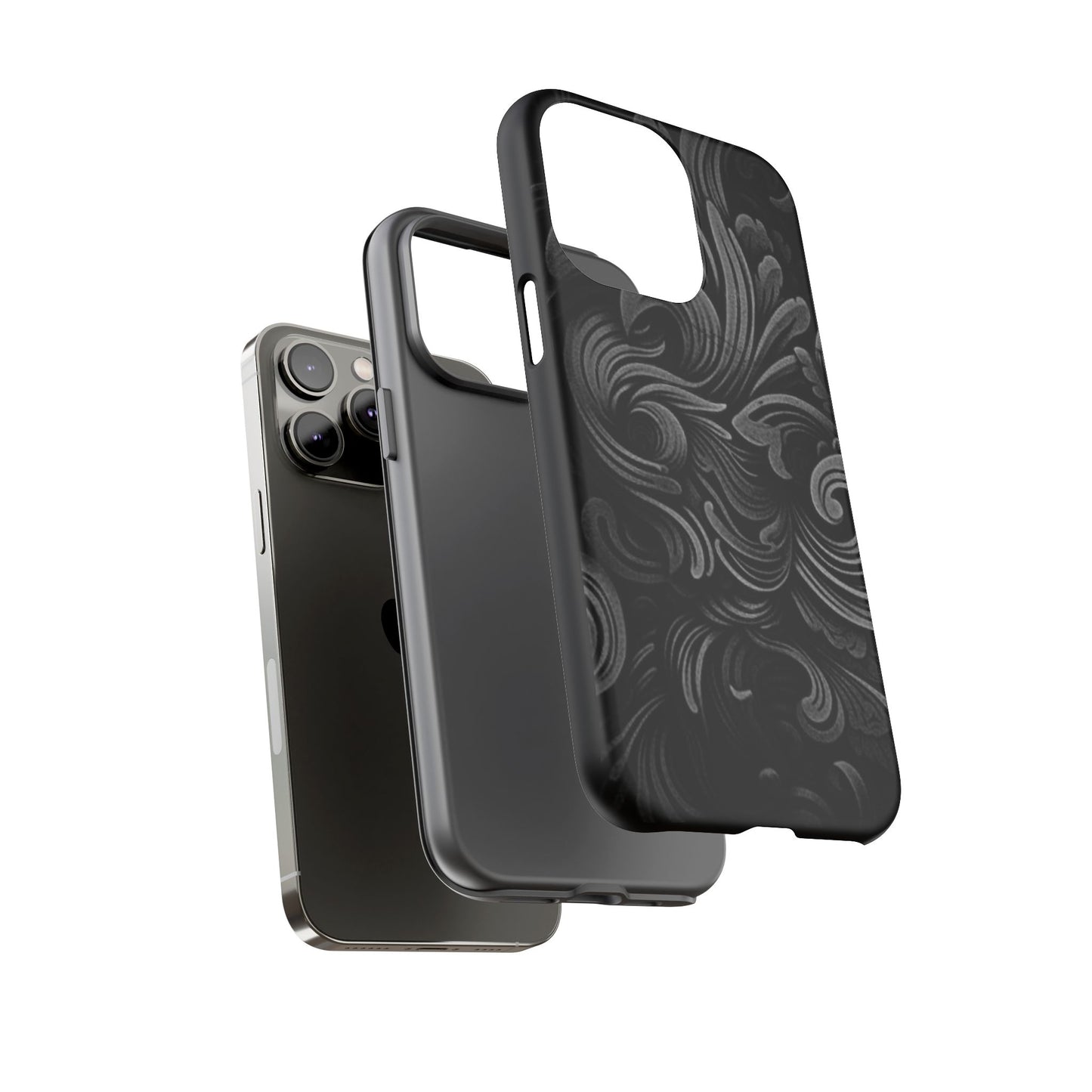 Black fortune Phone Case, Tough Cases, Stylish Phone Cover, Unique Gift for Her, Phone Protection, Floral Design Case