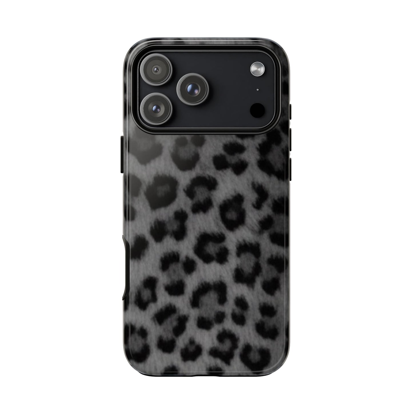 Leopard Print Dark Phone Case, Tough Cases for Animal Lovers, Stylish Protective Cover, Unique Gift for Her, Trendy Phone Accessory