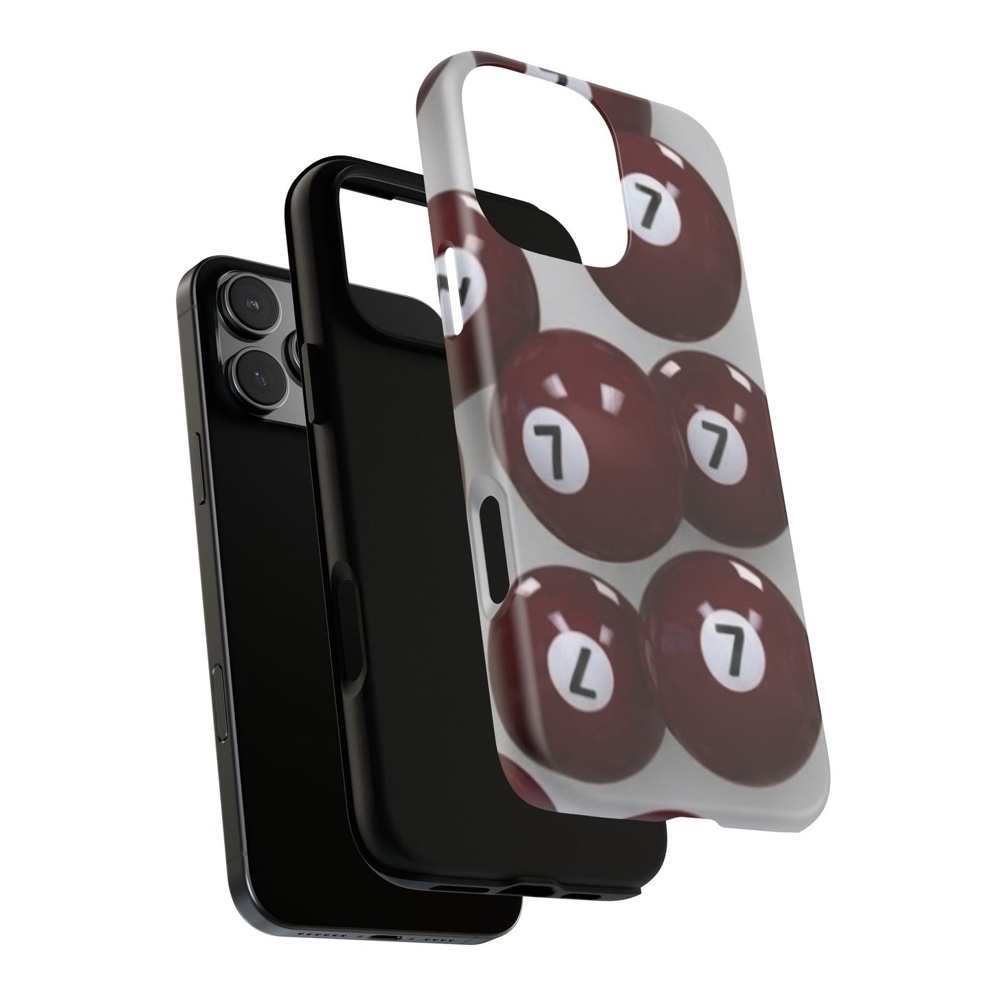 7ball red case Tough Case, scattered 7ball 8ball pool ball case matte or shiny