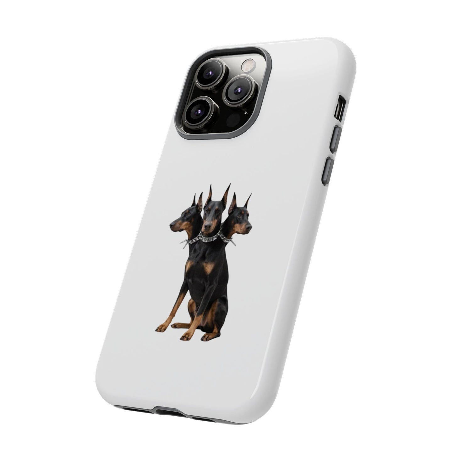 Doberman triple head tough case, Design | Perfect Gift for Dog Lovers, Pet Owners, Animal Enthusiasts, Birthdays, Christmas, Everyday Use