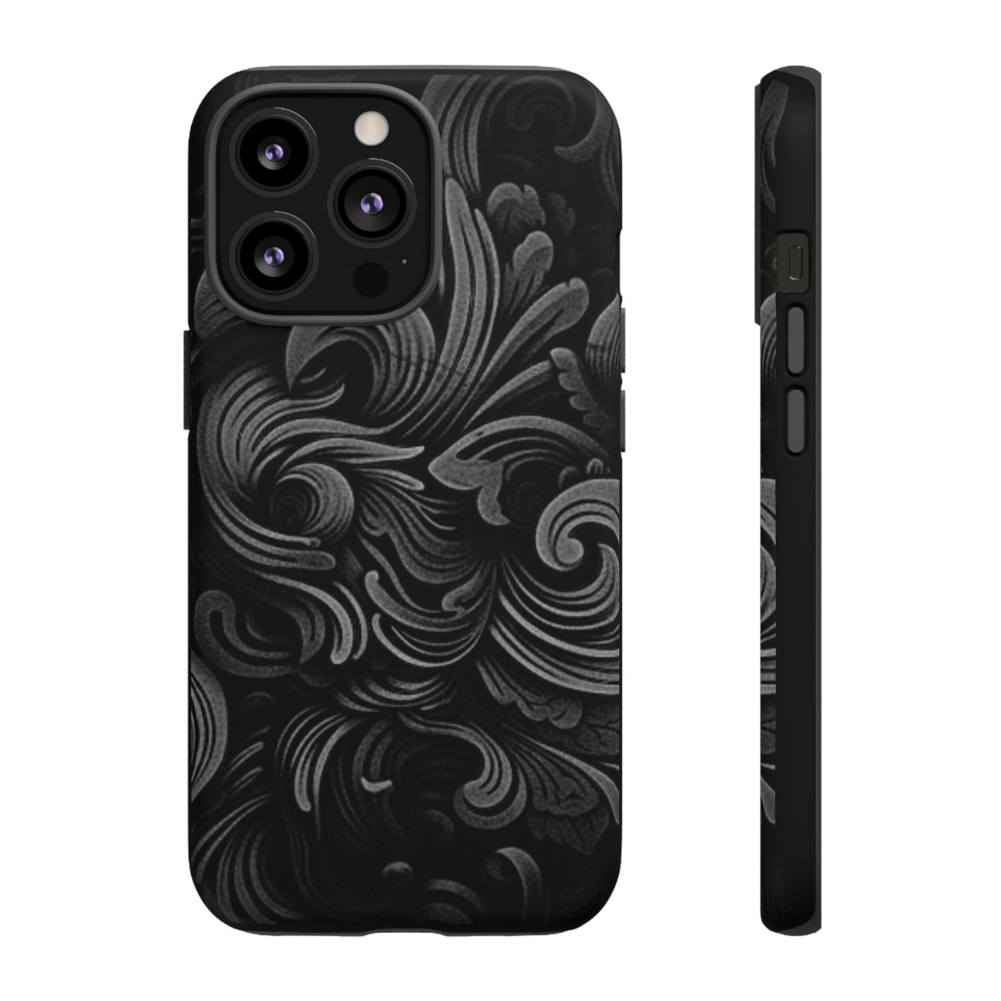 Black fortune Phone Case, Tough Cases, Stylish Phone Cover, Unique Gift for Her, Phone Protection, Floral Design Case