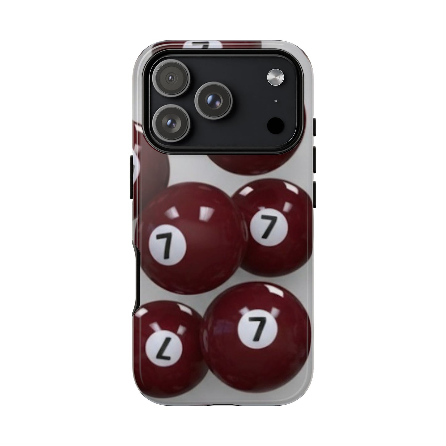 7ball red case Tough Case, scattered 7ball 8ball pool ball case matte or shiny