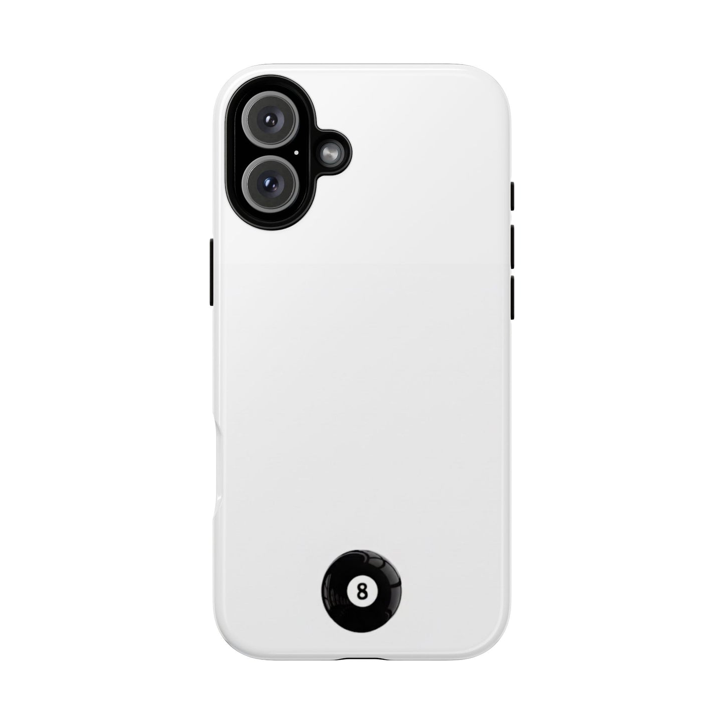 Small 8ball Centered Tough Case, amazing gifts for him, her White phone case