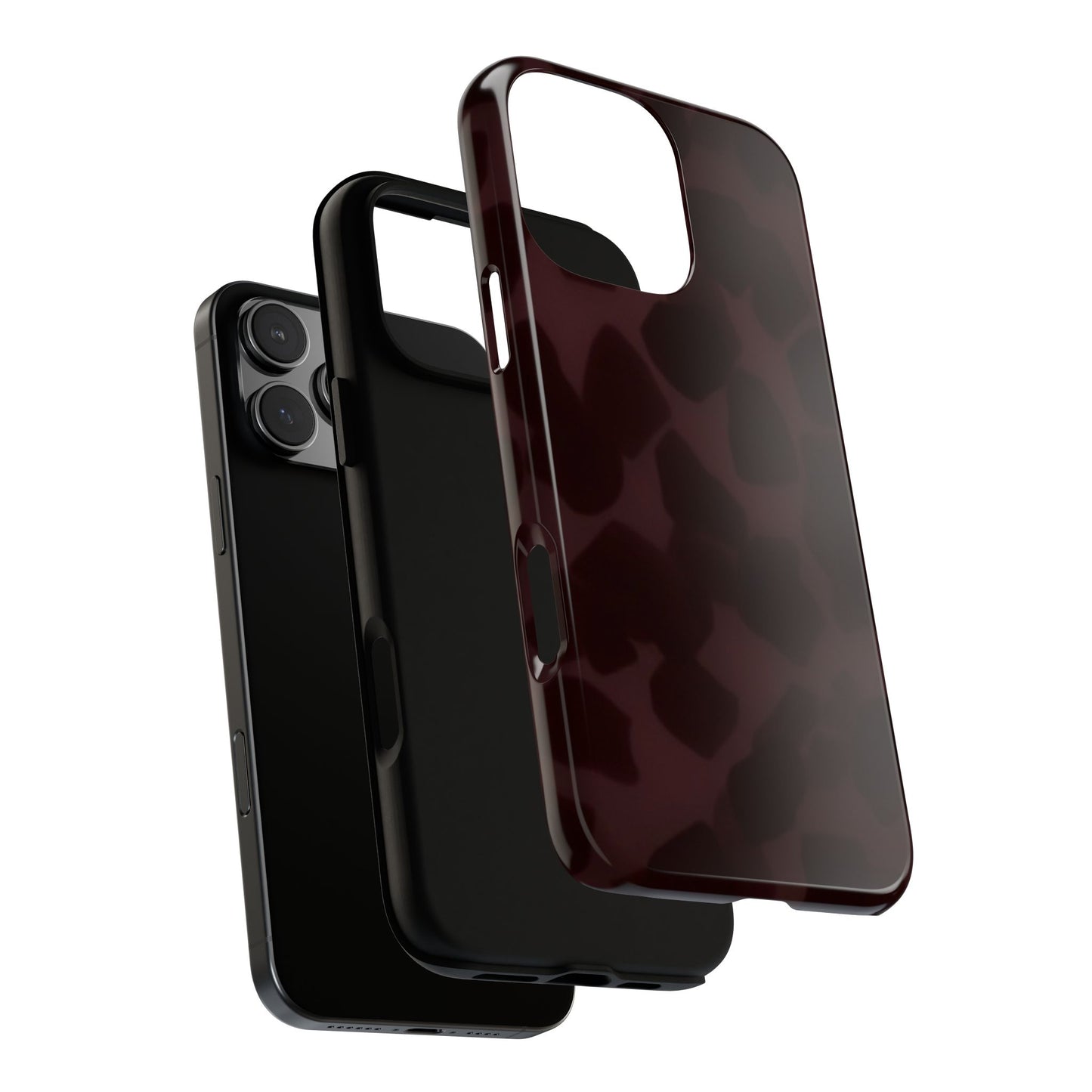 Maroon Jumbo Tortoise shell Stylish Phone Cases, Durable Phone Cover, Cheetah Print Case, Trendy Mobile Accessories, Unique Gift Ideas