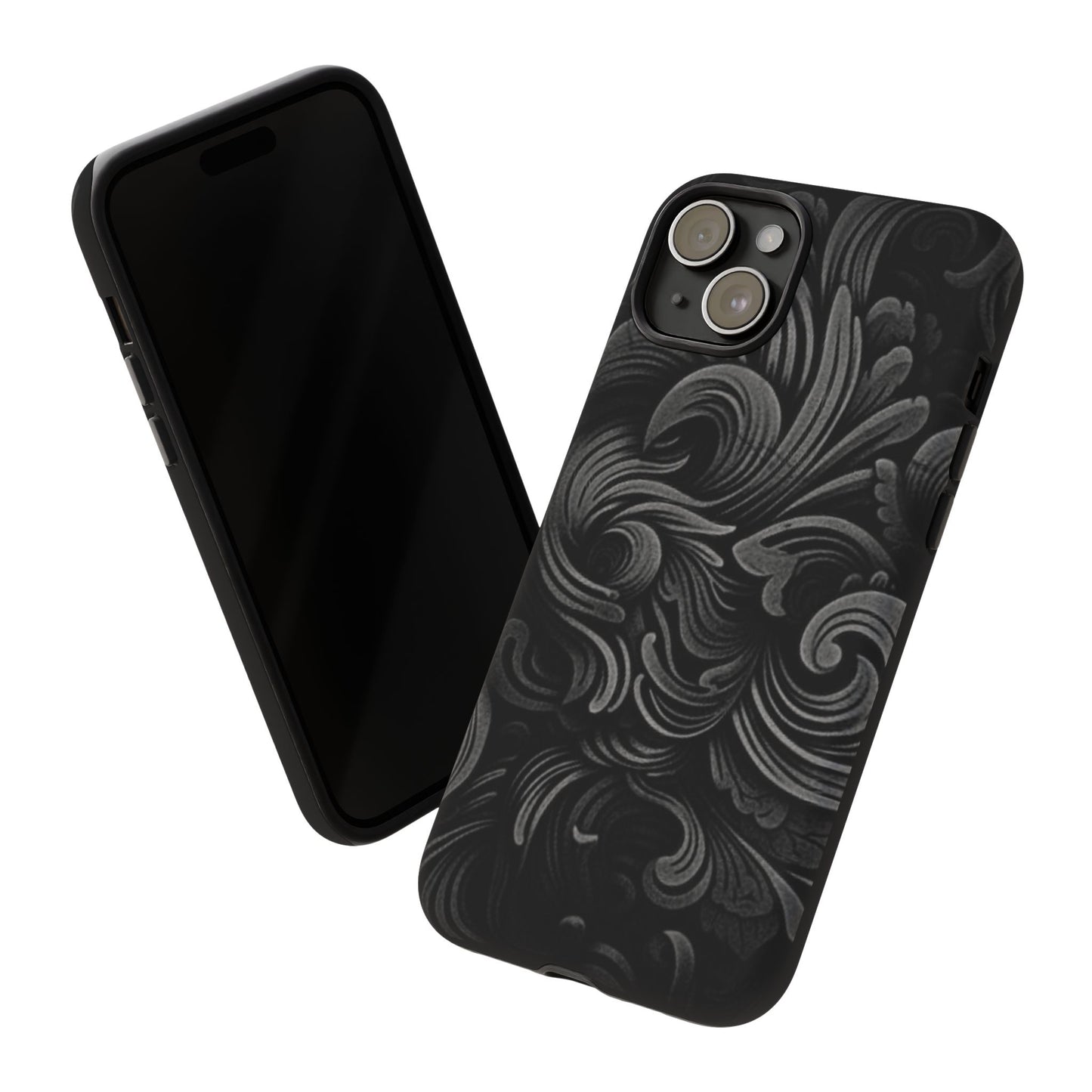 Black fortune Phone Case, Tough Cases, Stylish Phone Cover, Unique Gift for Her, Phone Protection, Floral Design Case