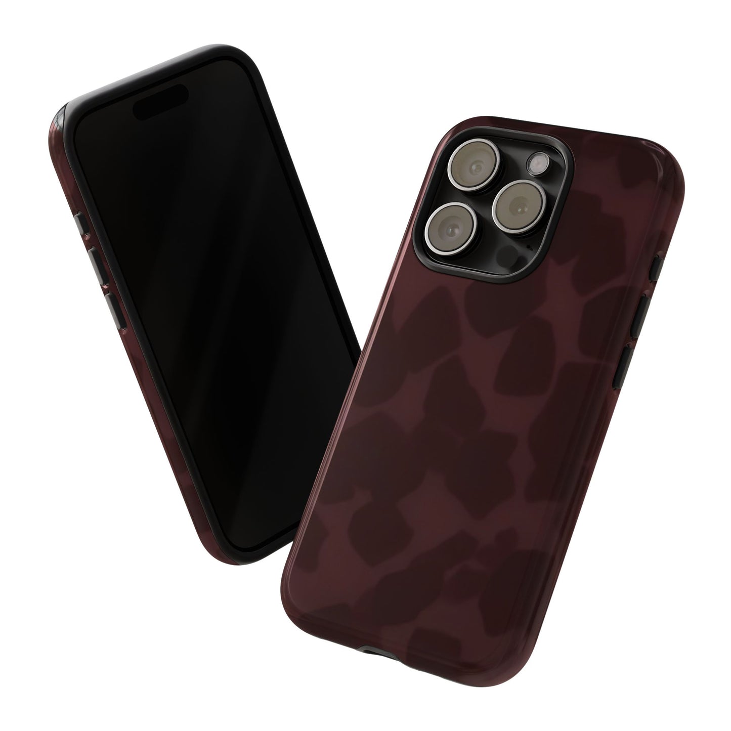 Maroon Jumbo Tortoise shell Stylish Phone Cases, Durable Phone Cover, Cheetah Print Case, Trendy Mobile Accessories, Unique Gift Ideas