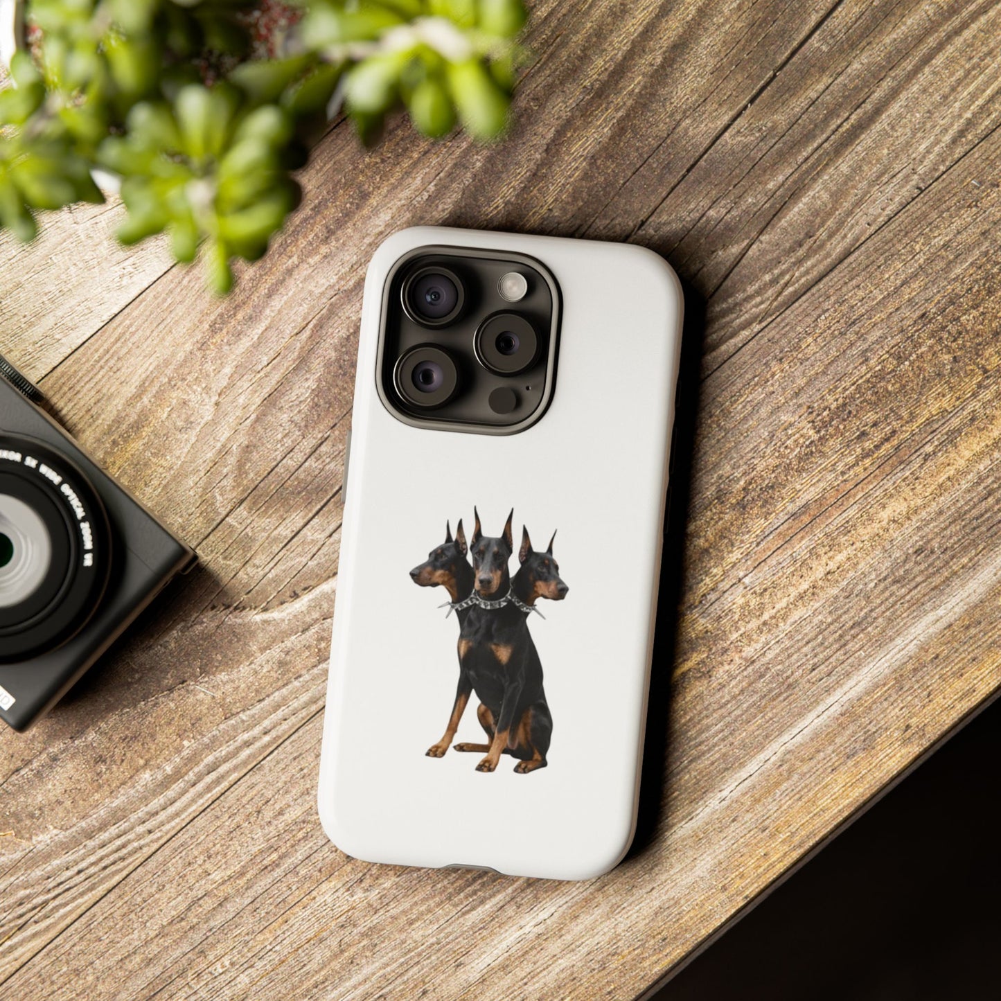 Doberman triple head tough case, Design | Perfect Gift for Dog Lovers, Pet Owners, Animal Enthusiasts, Birthdays, Christmas, Everyday Use