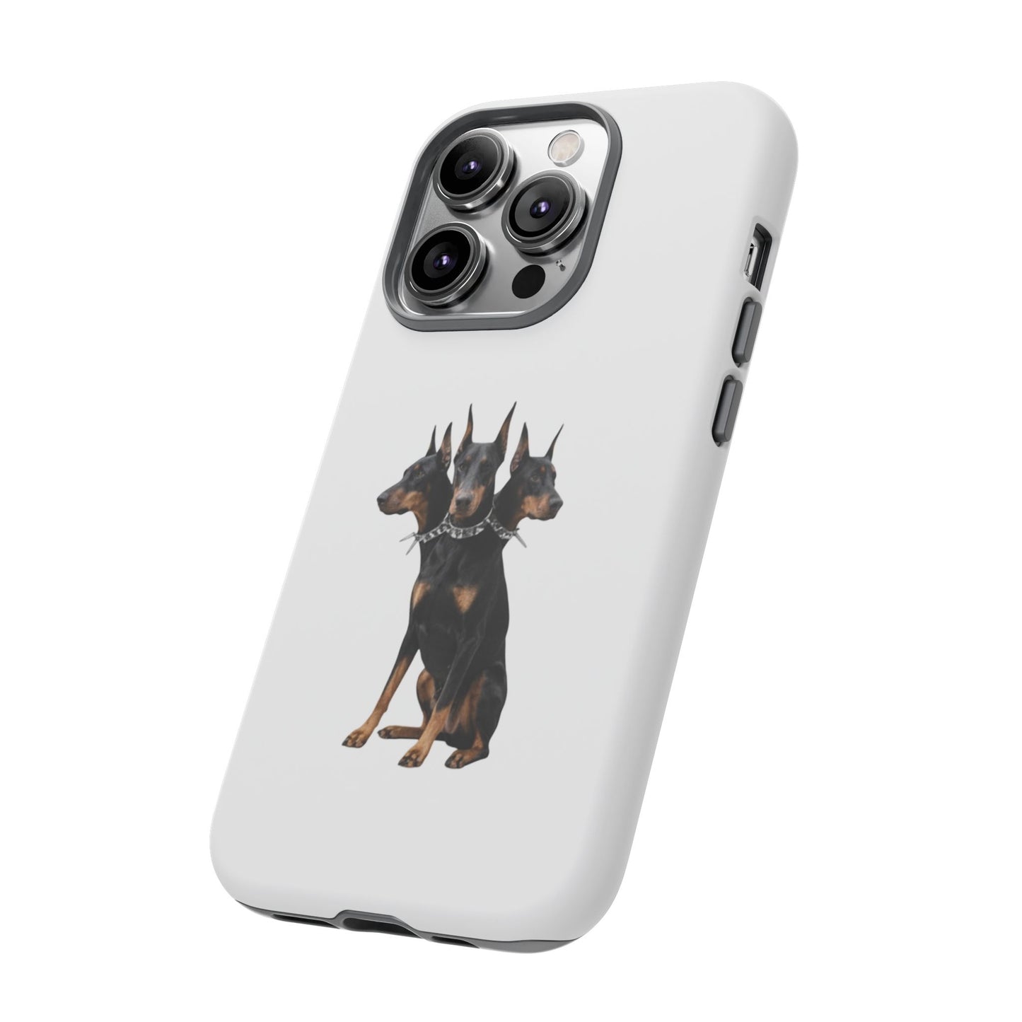 Doberman triple head tough case, Design | Perfect Gift for Dog Lovers, Pet Owners, Animal Enthusiasts, Birthdays, Christmas, Everyday Use