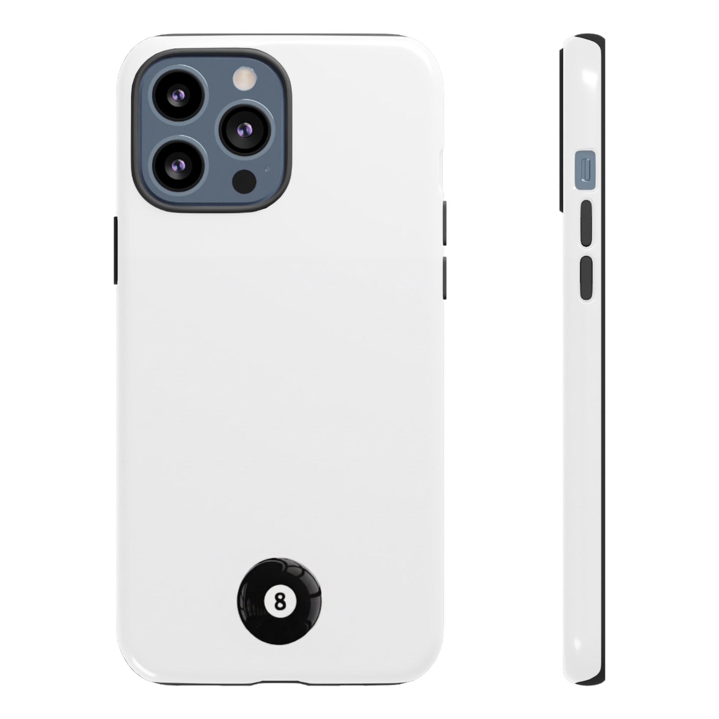 Small 8ball Centered Tough Case, amazing gifts for him, her White phone case