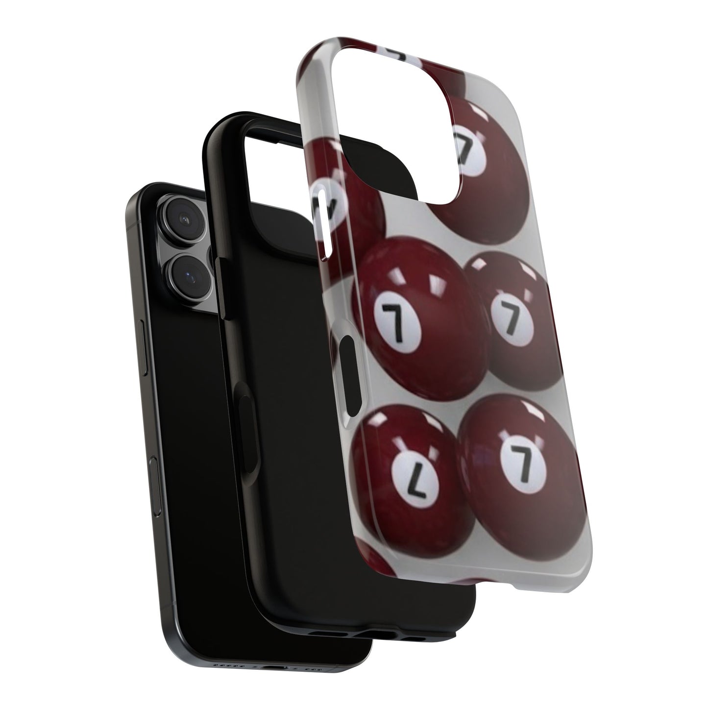 7ball red case Tough Case, scattered 7ball 8ball pool ball case matte or shiny