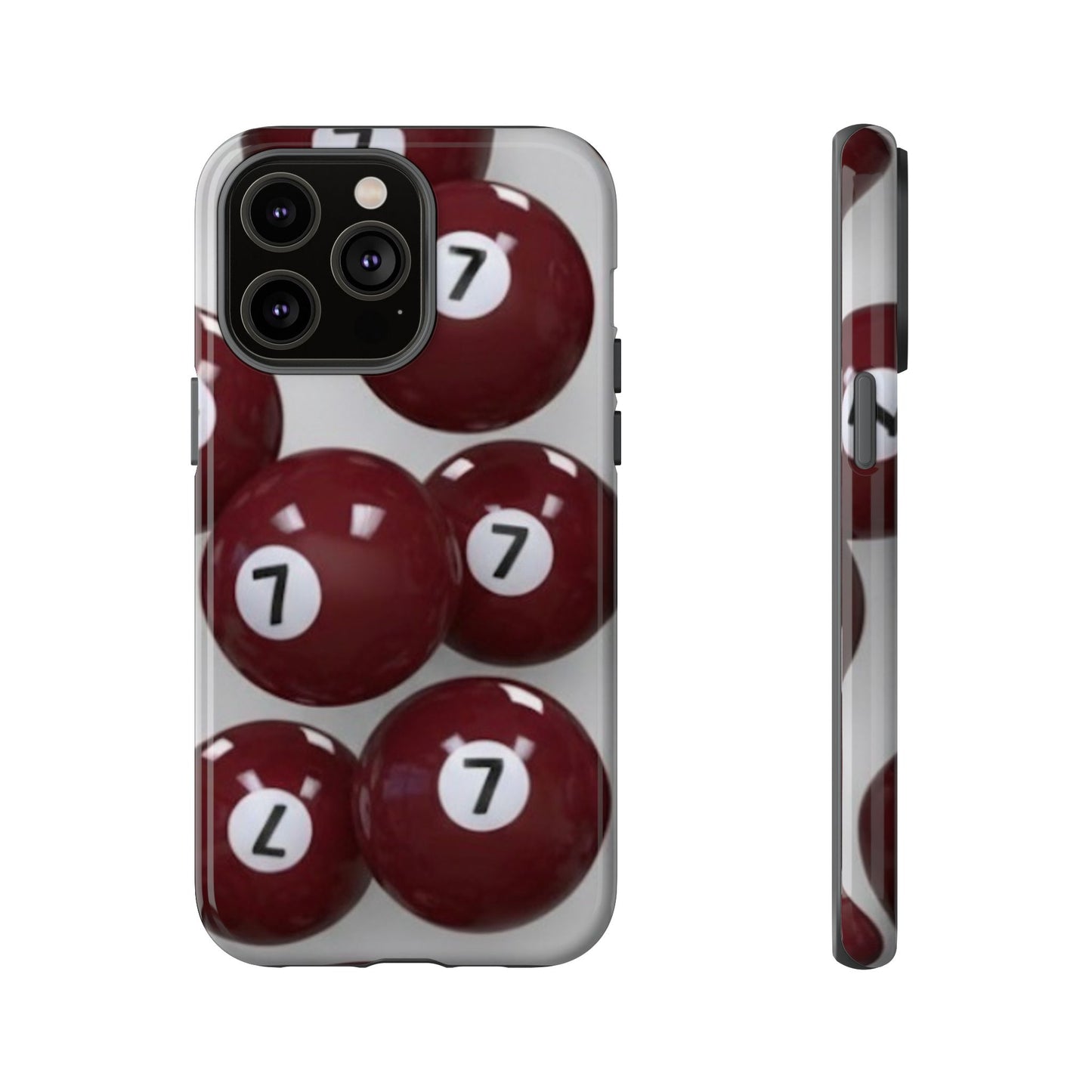 7ball red case Tough Case, scattered 7ball 8ball pool ball case matte or shiny