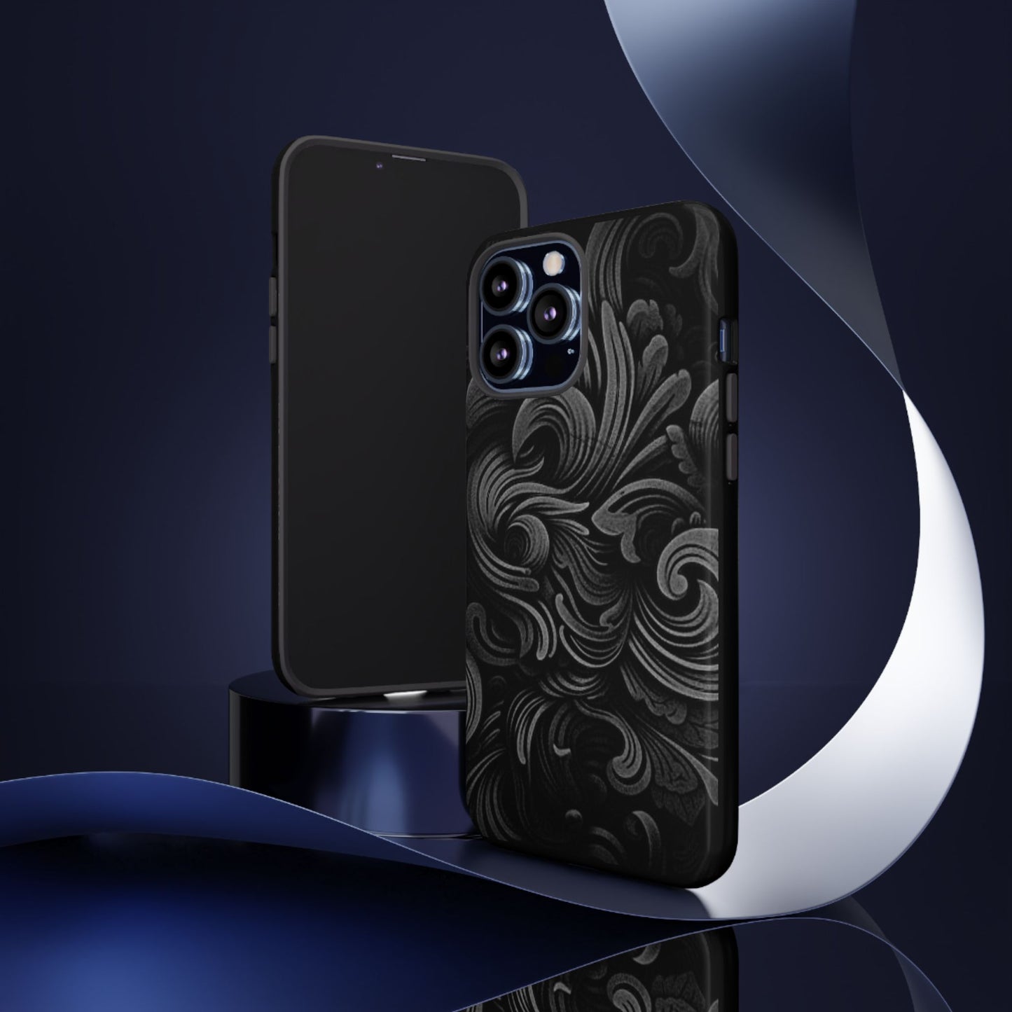 Black fortune Phone Case, Tough Cases, Stylish Phone Cover, Unique Gift for Her, Phone Protection, Floral Design Case