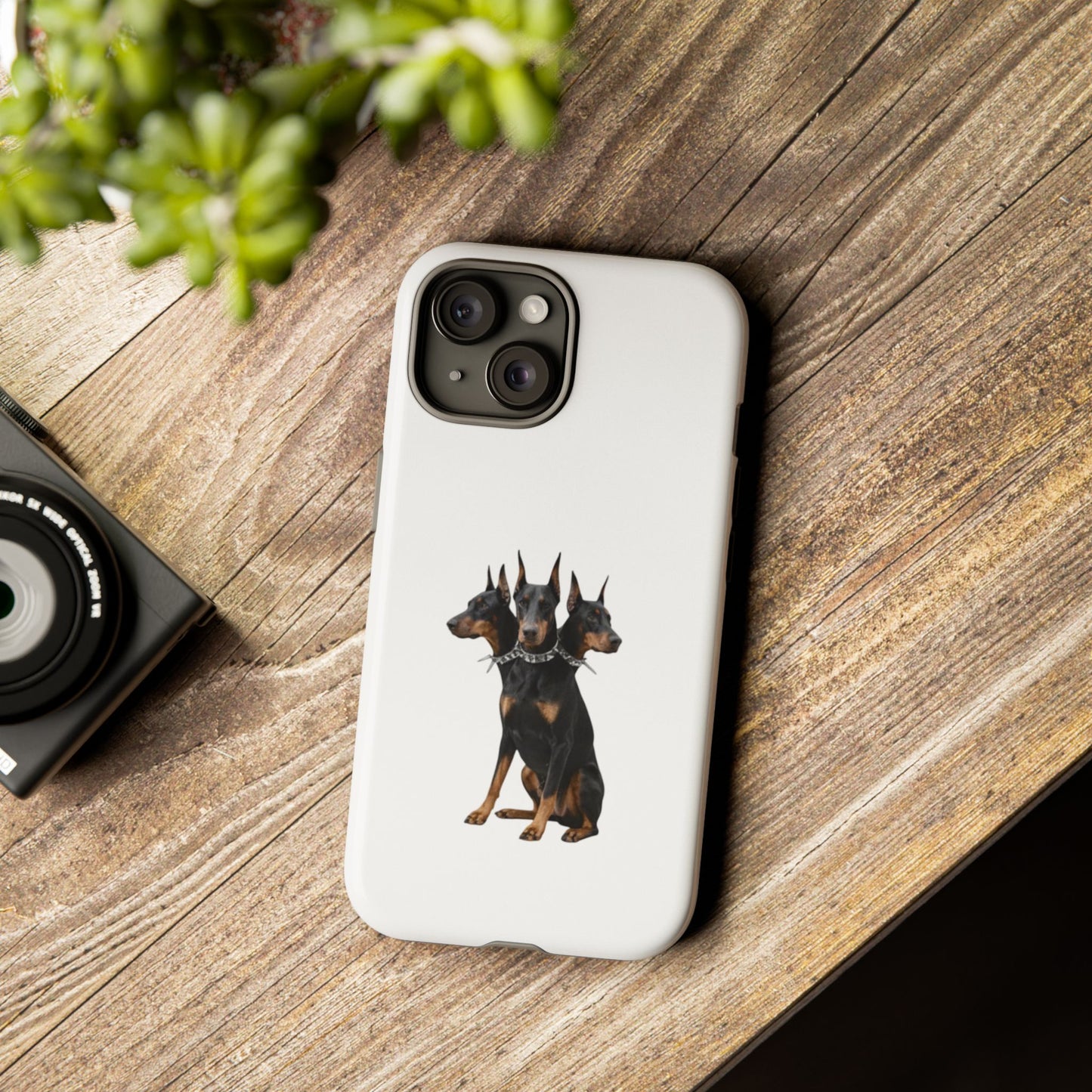 Doberman triple head tough case, Design | Perfect Gift for Dog Lovers, Pet Owners, Animal Enthusiasts, Birthdays, Christmas, Everyday Use