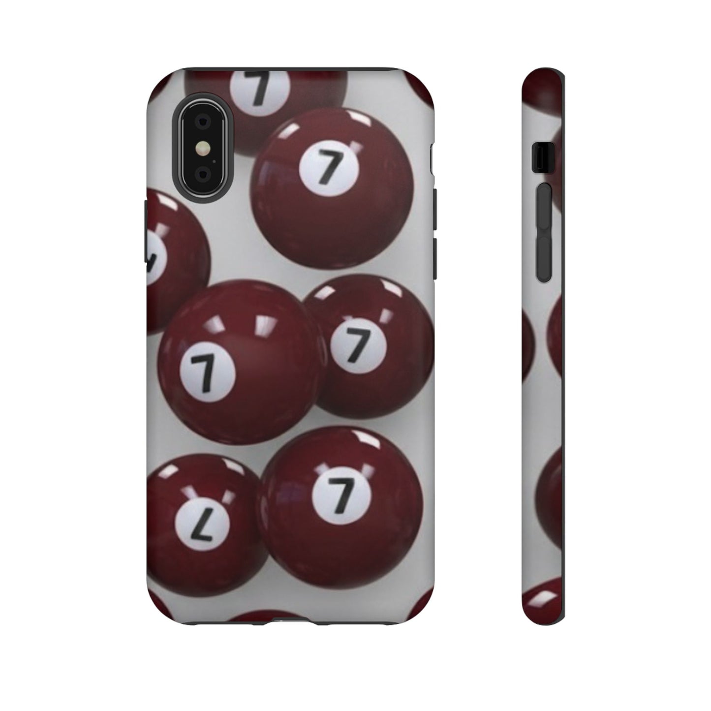 7ball red case Tough Case, scattered 7ball 8ball pool ball case matte or shiny