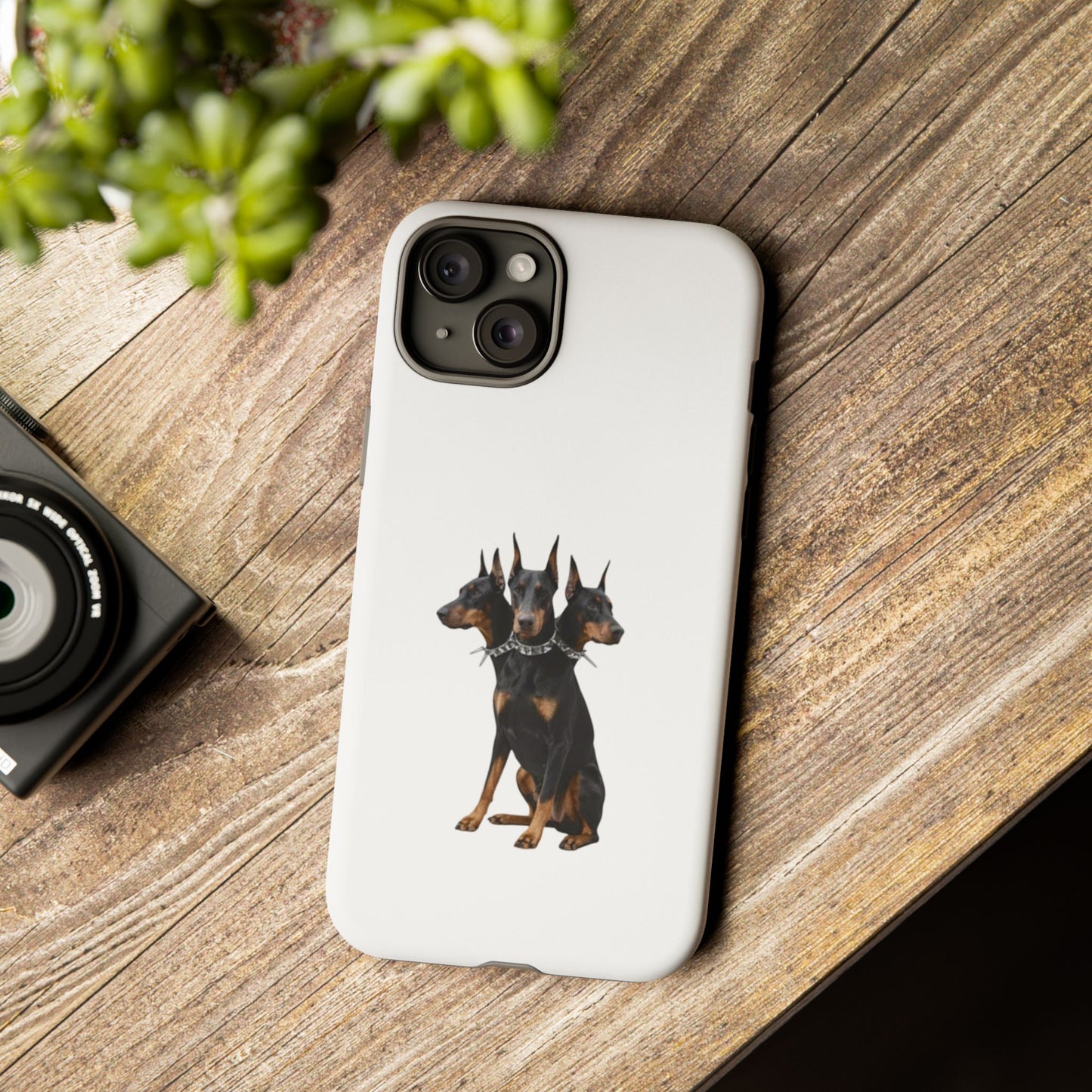 Doberman triple head tough case, Design | Perfect Gift for Dog Lovers, Pet Owners, Animal Enthusiasts, Birthdays, Christmas, Everyday Use