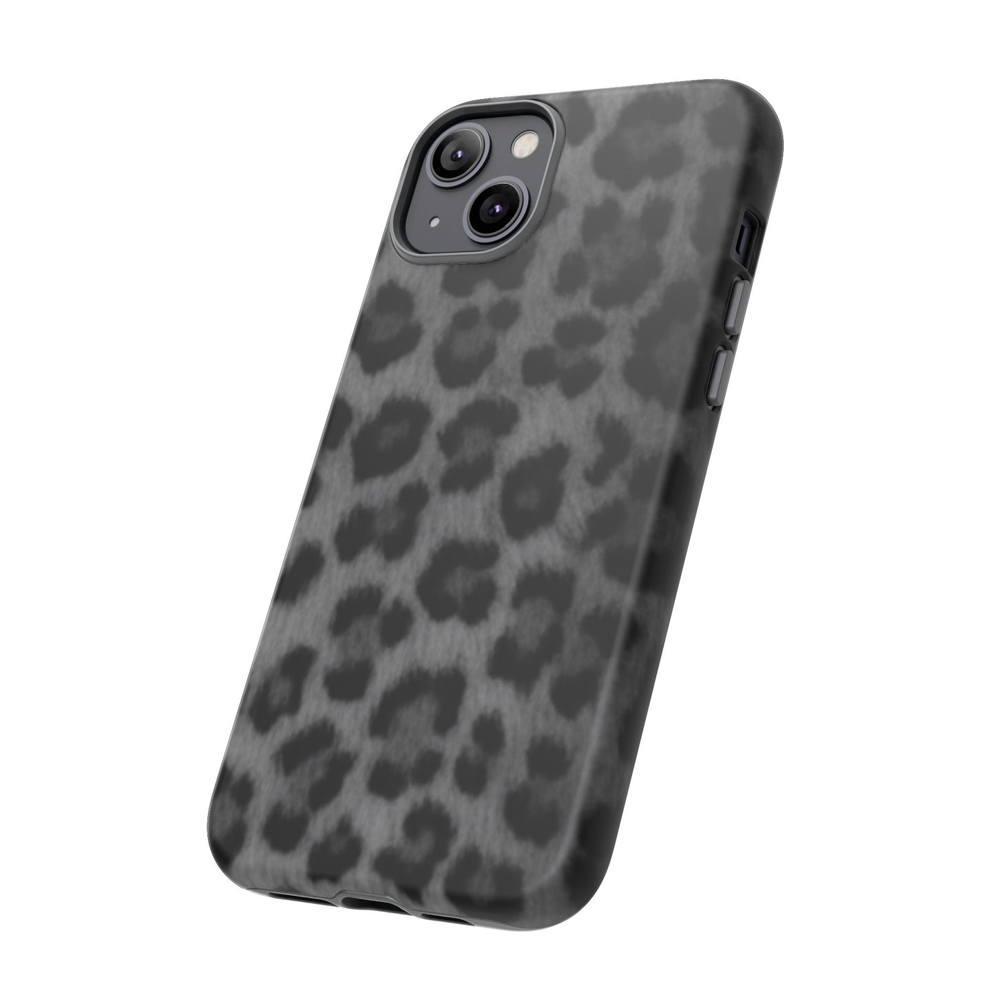 Leopard Print Dark Phone Case, Tough Cases for Animal Lovers, Stylish Protective Cover, Unique Gift for Her, Trendy Phone Accessory