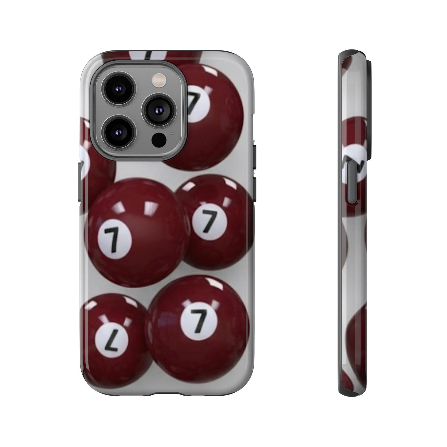 7ball red case Tough Case, scattered 7ball 8ball pool ball case matte or shiny