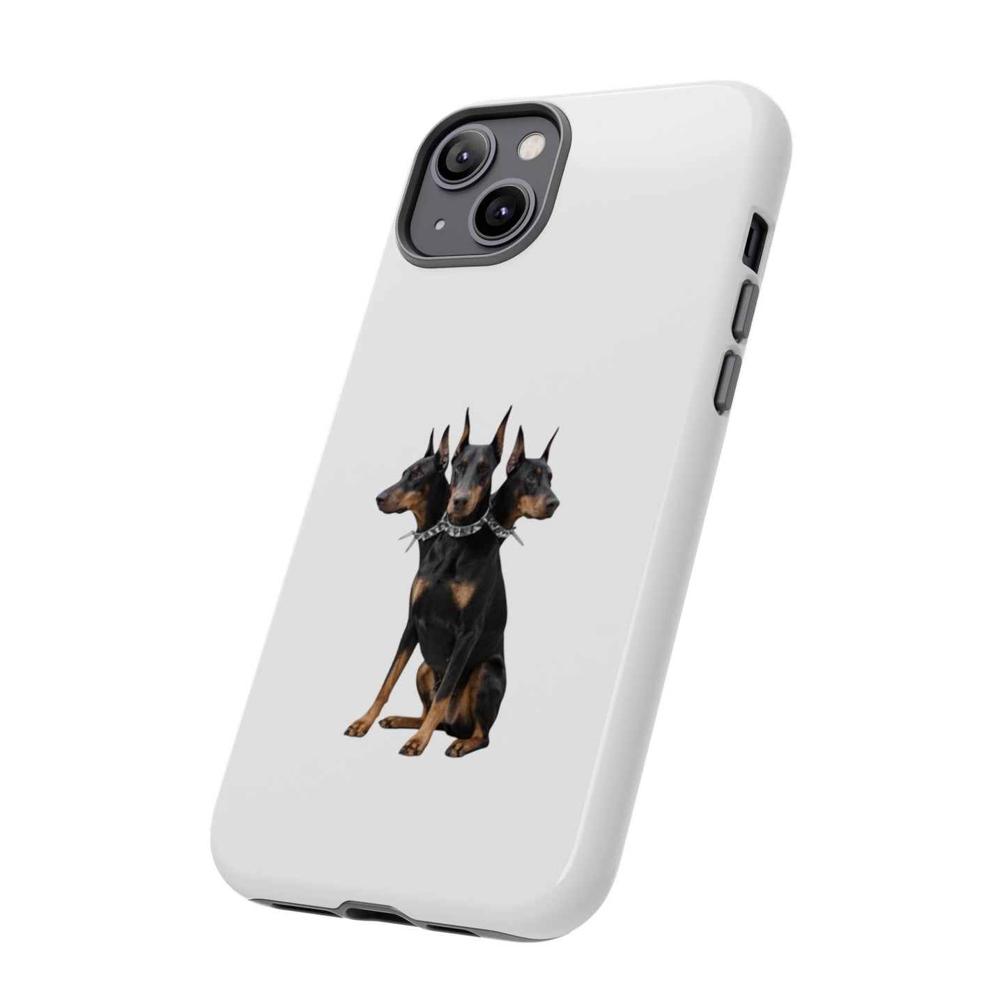 Doberman triple head tough case, Design | Perfect Gift for Dog Lovers, Pet Owners, Animal Enthusiasts, Birthdays, Christmas, Everyday Use